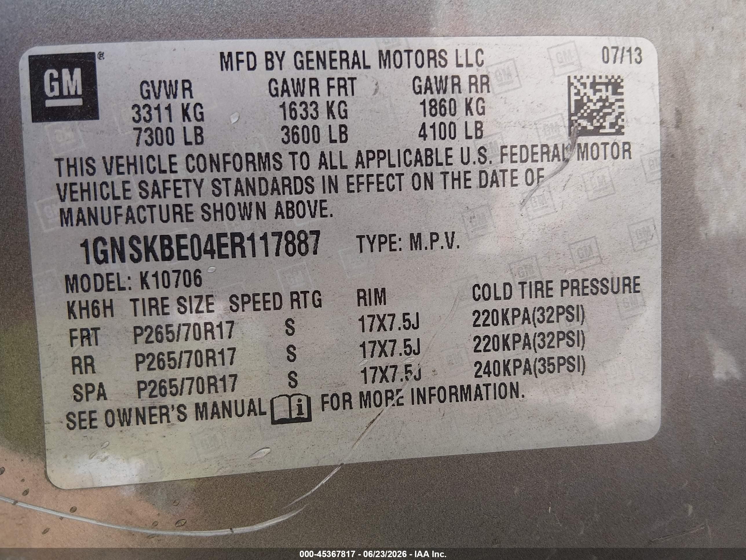 2014 Chevrolet Tahoe Lt Gray vin: 1GNSKBE04ER117887