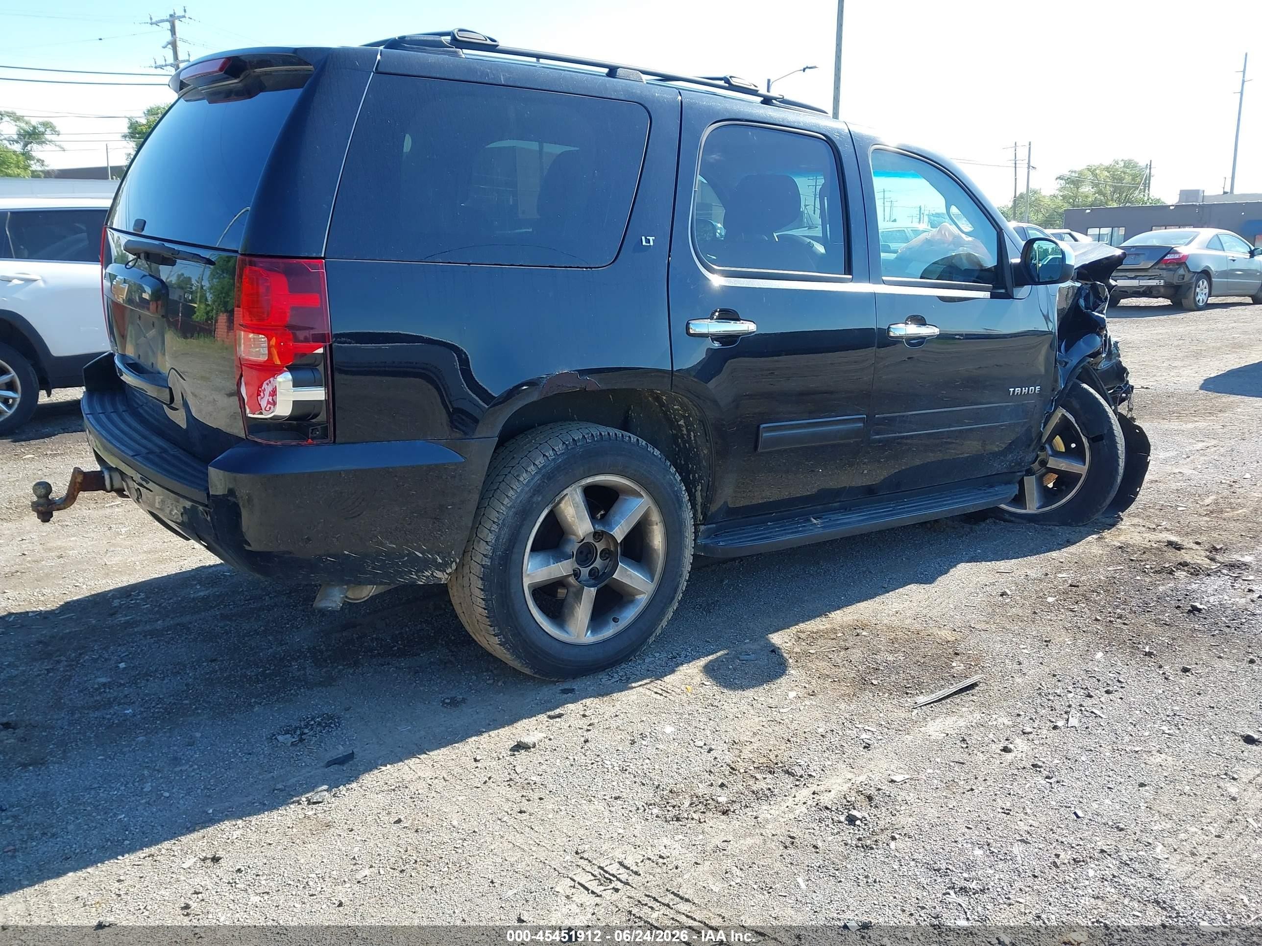 2013 Chevrolet Tahoe Lt Black vin: 1GNSKBE08DR223886