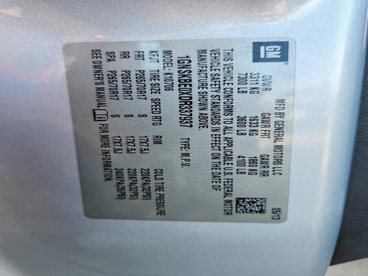 2013 Chevrolet Tahoe K1500 Lt Silver vin: 1GNSKBE0XDR337937