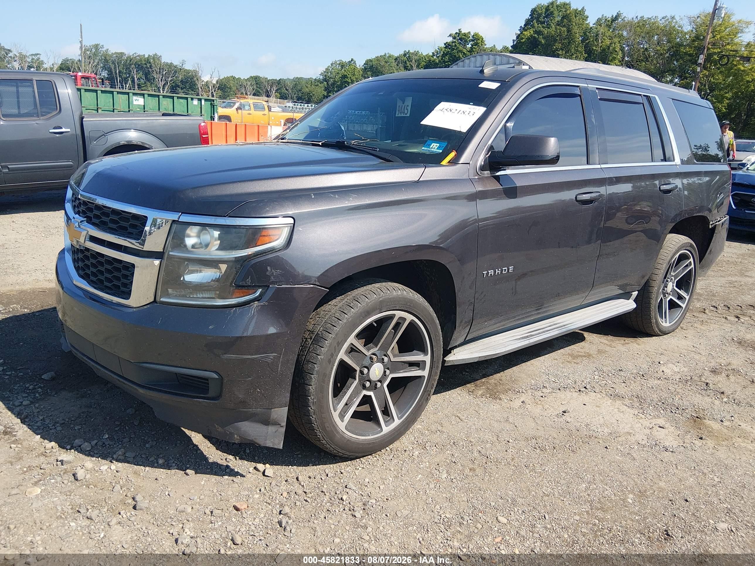 2015 Chevrolet Tahoe Lt Gray vin: 1GNSKBKC1FR247402