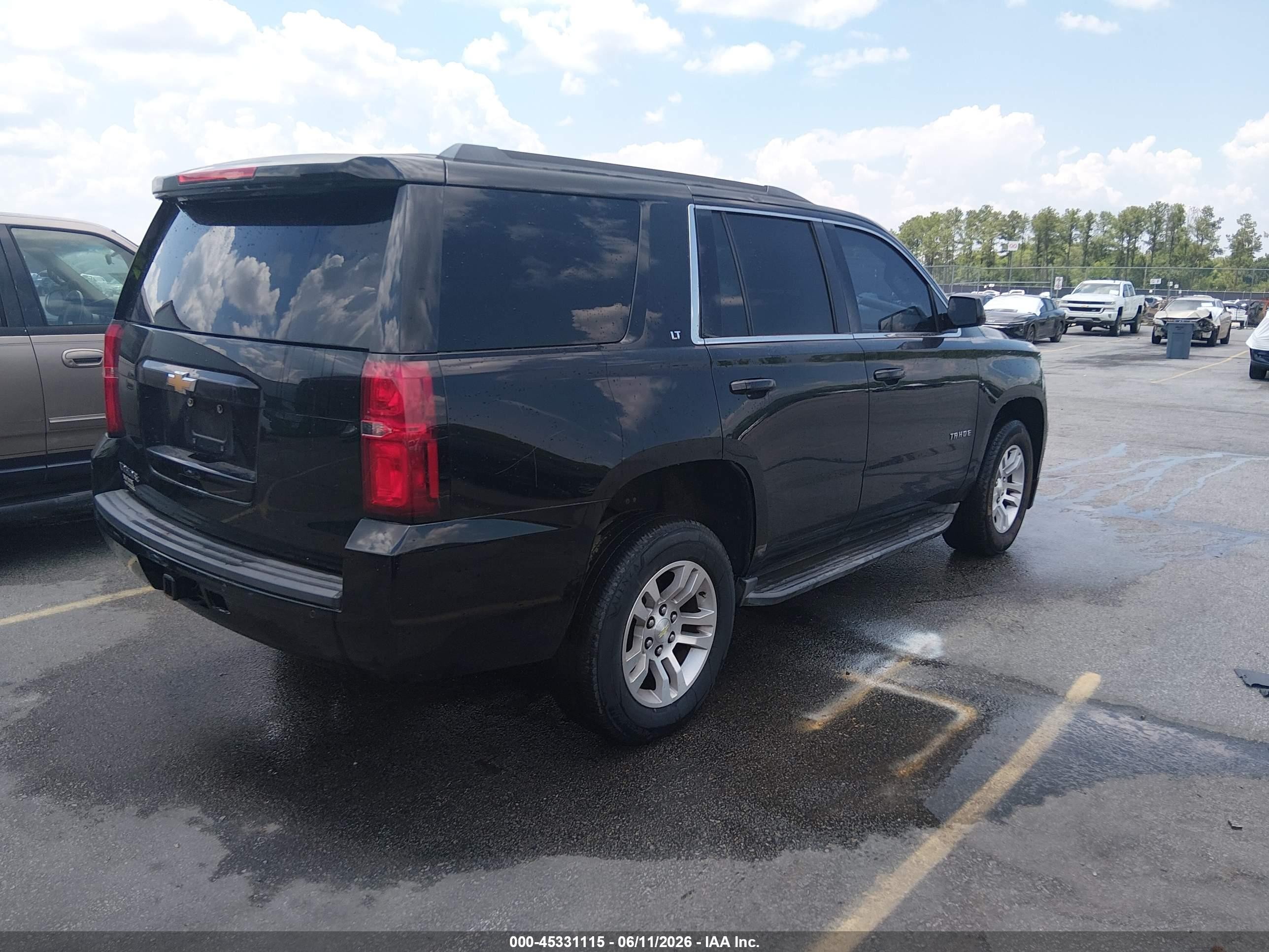 2015 Chevrolet Tahoe Lt Black vin: 1GNSKBKC1FR651820