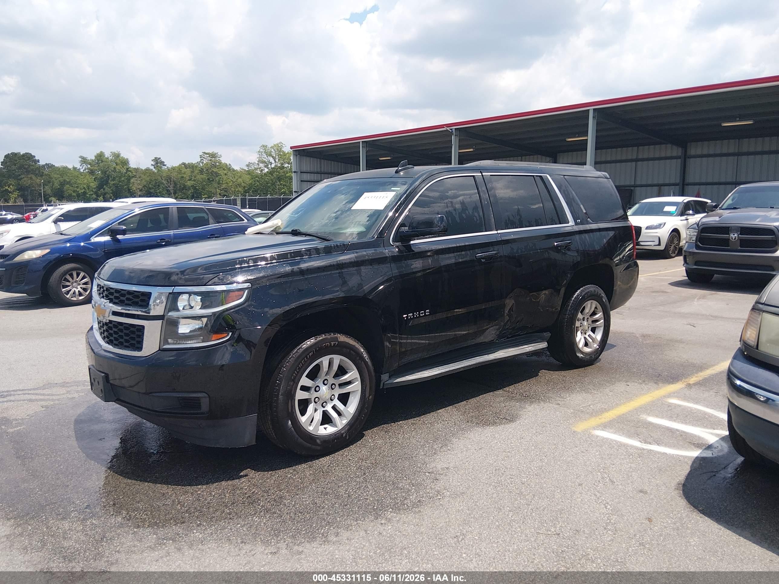 2015 Chevrolet Tahoe Lt Black vin: 1GNSKBKC1FR651820