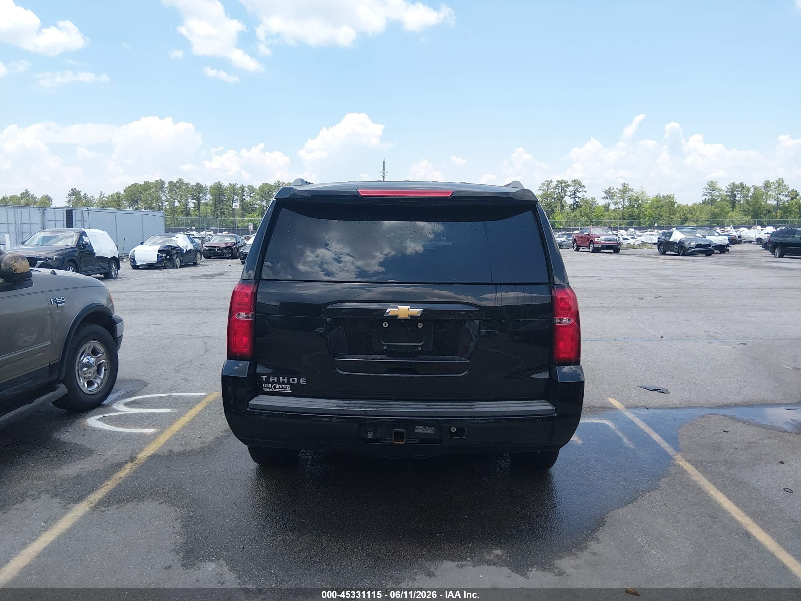 2015 Chevrolet Tahoe Lt Black vin: 1GNSKBKC1FR651820