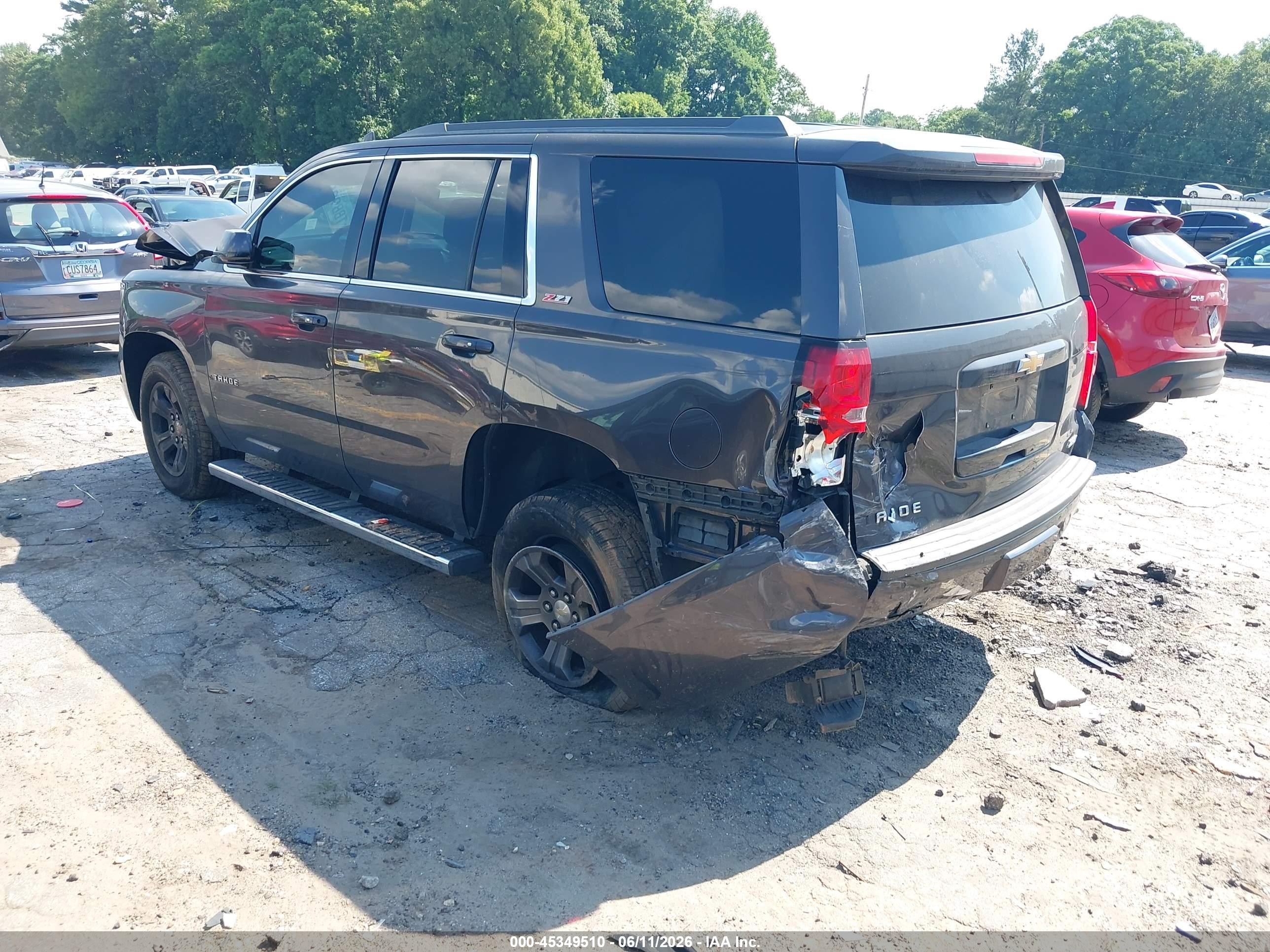 2015 Chevrolet Tahoe Lt Black vin: 1GNSKBKC1FR667225