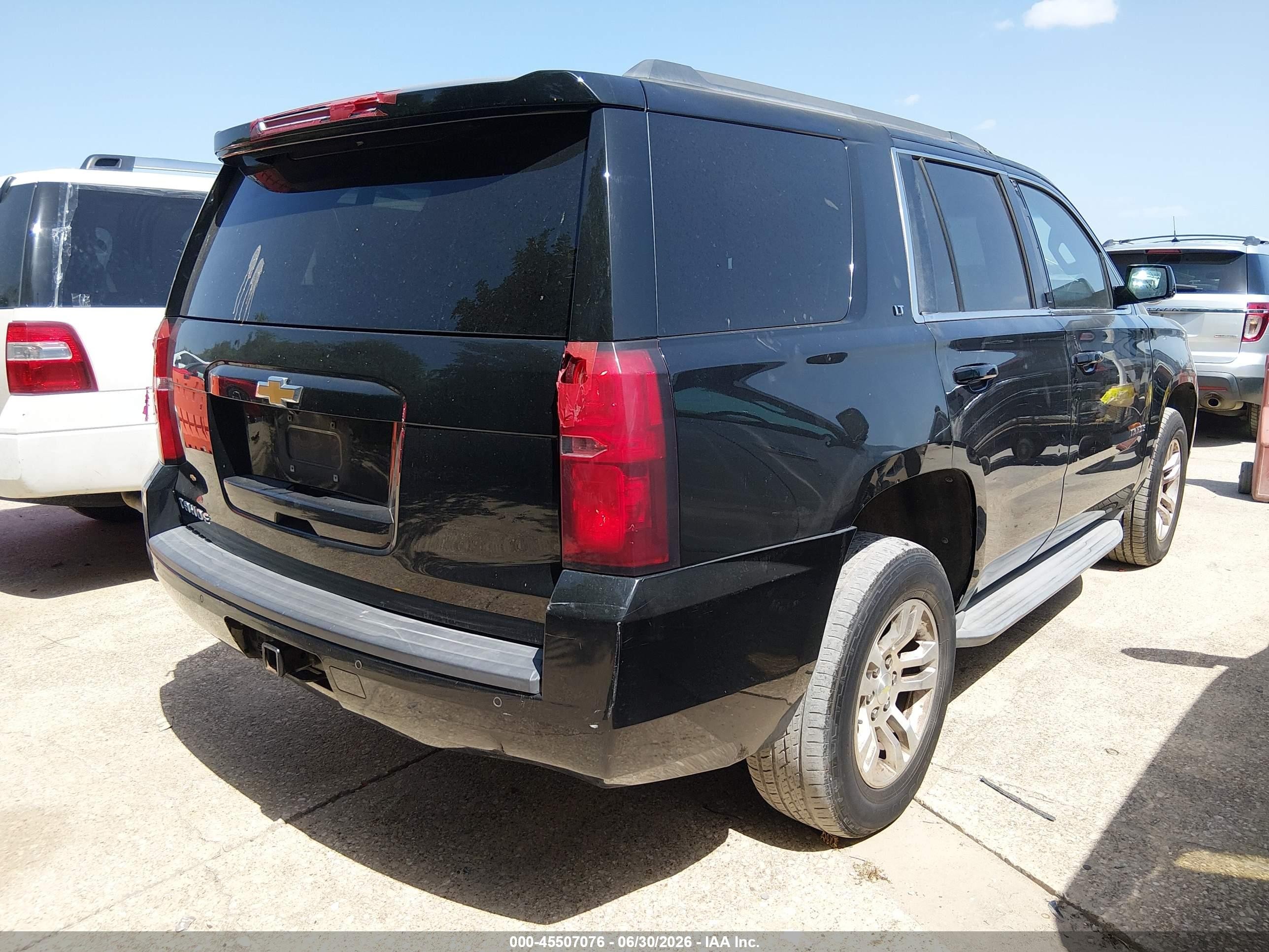 2015 Chevrolet Tahoe Lt Black vin: 1GNSKBKC2FR166814