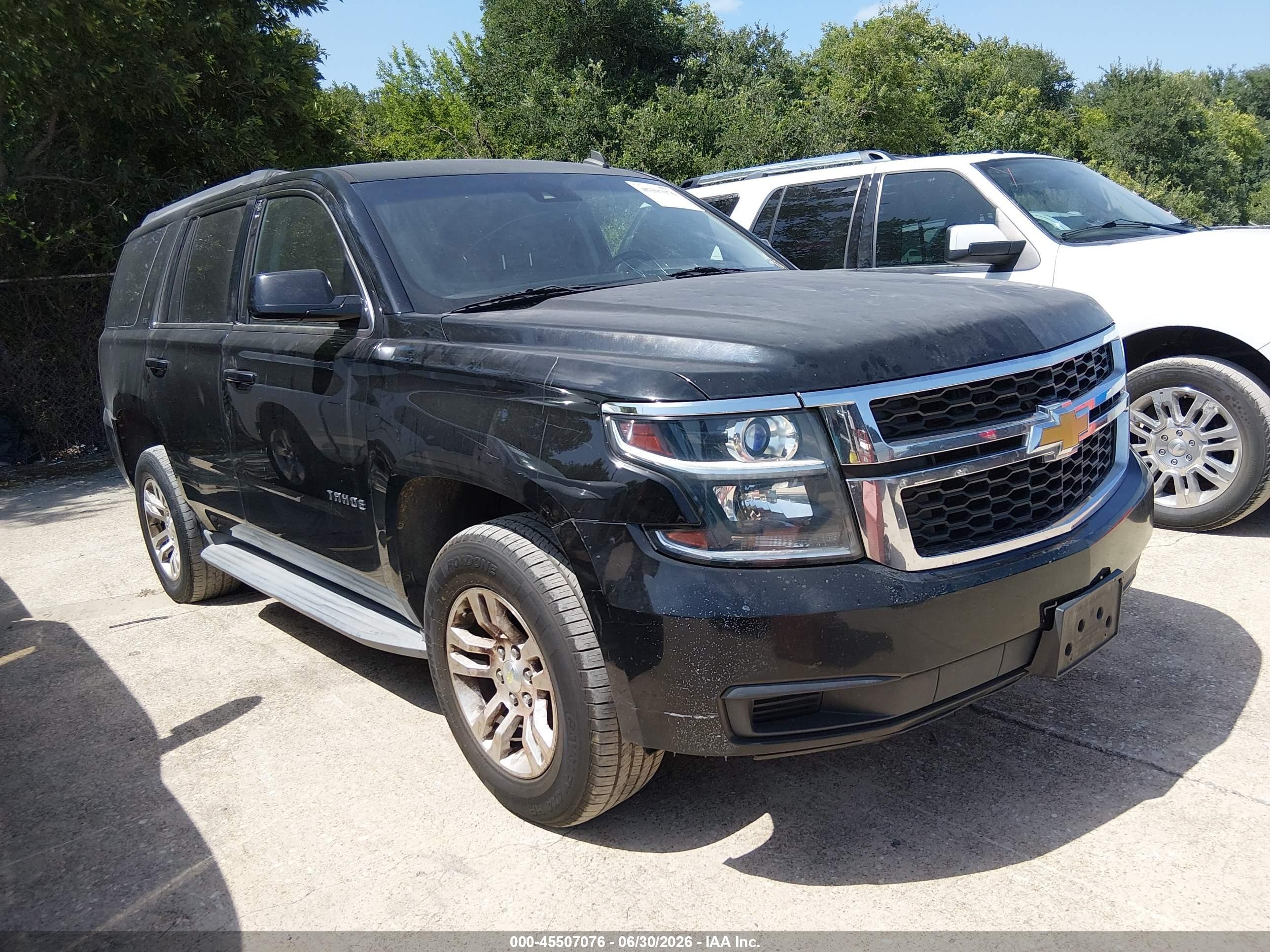 2015 Chevrolet Tahoe Lt Black vin: 1GNSKBKC2FR166814