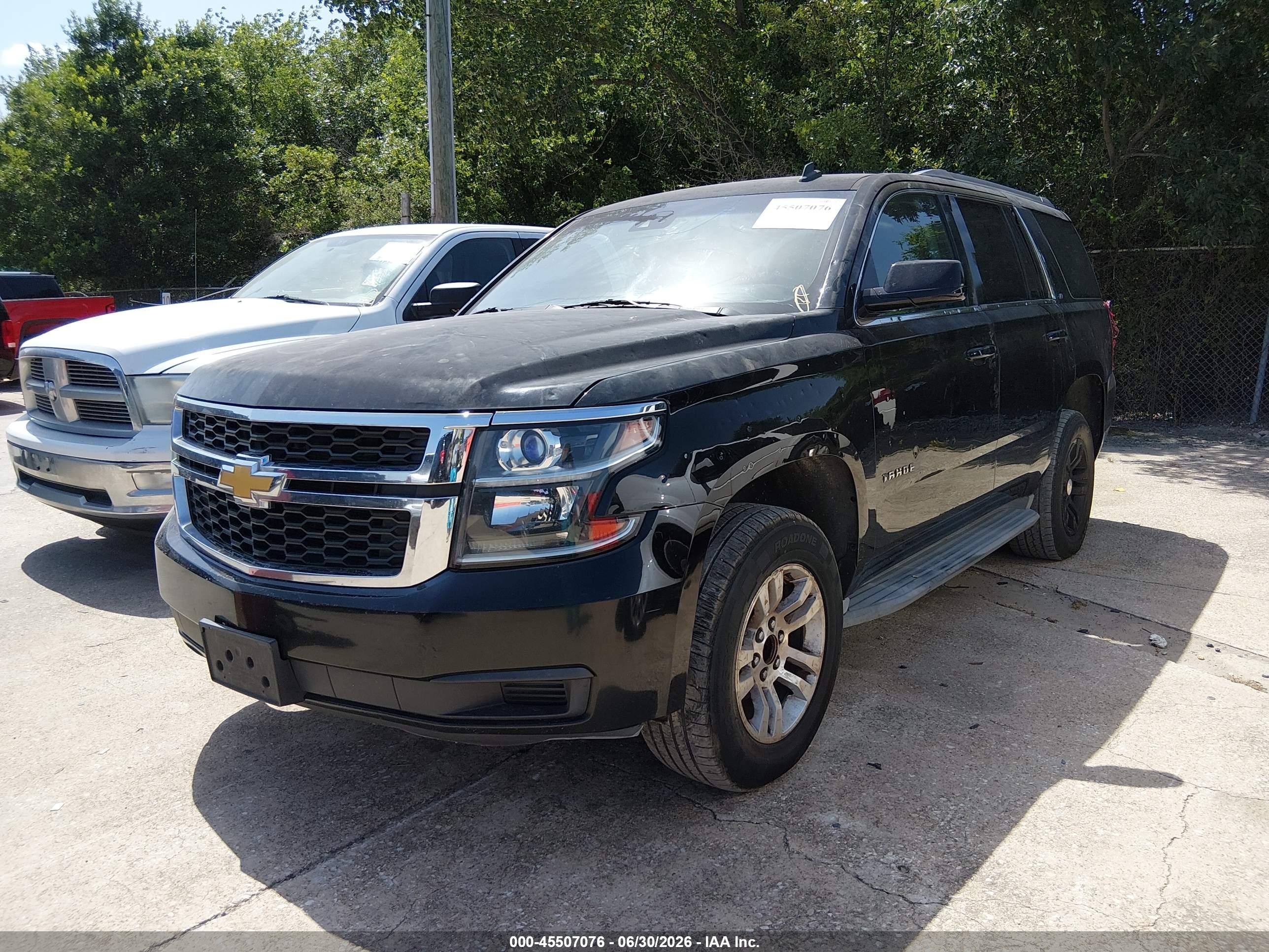 2015 Chevrolet Tahoe Lt Black vin: 1GNSKBKC2FR166814