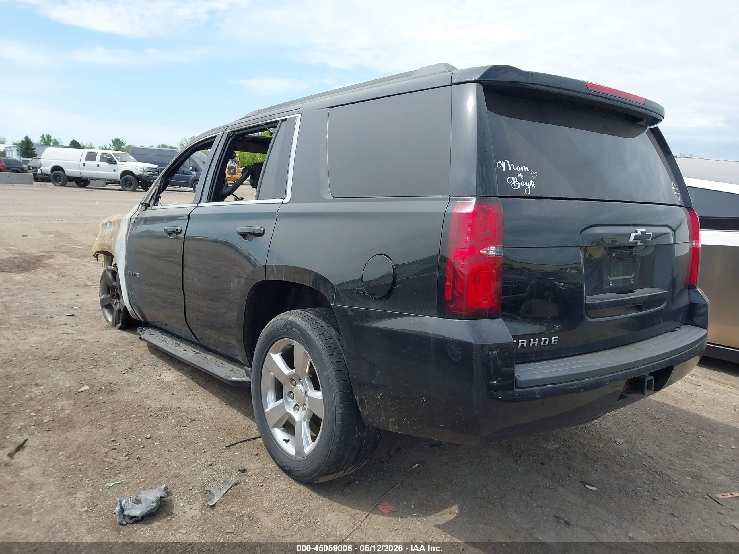 2015 Chevrolet Tahoe Lt Black vin: 1GNSKBKC2FR182284