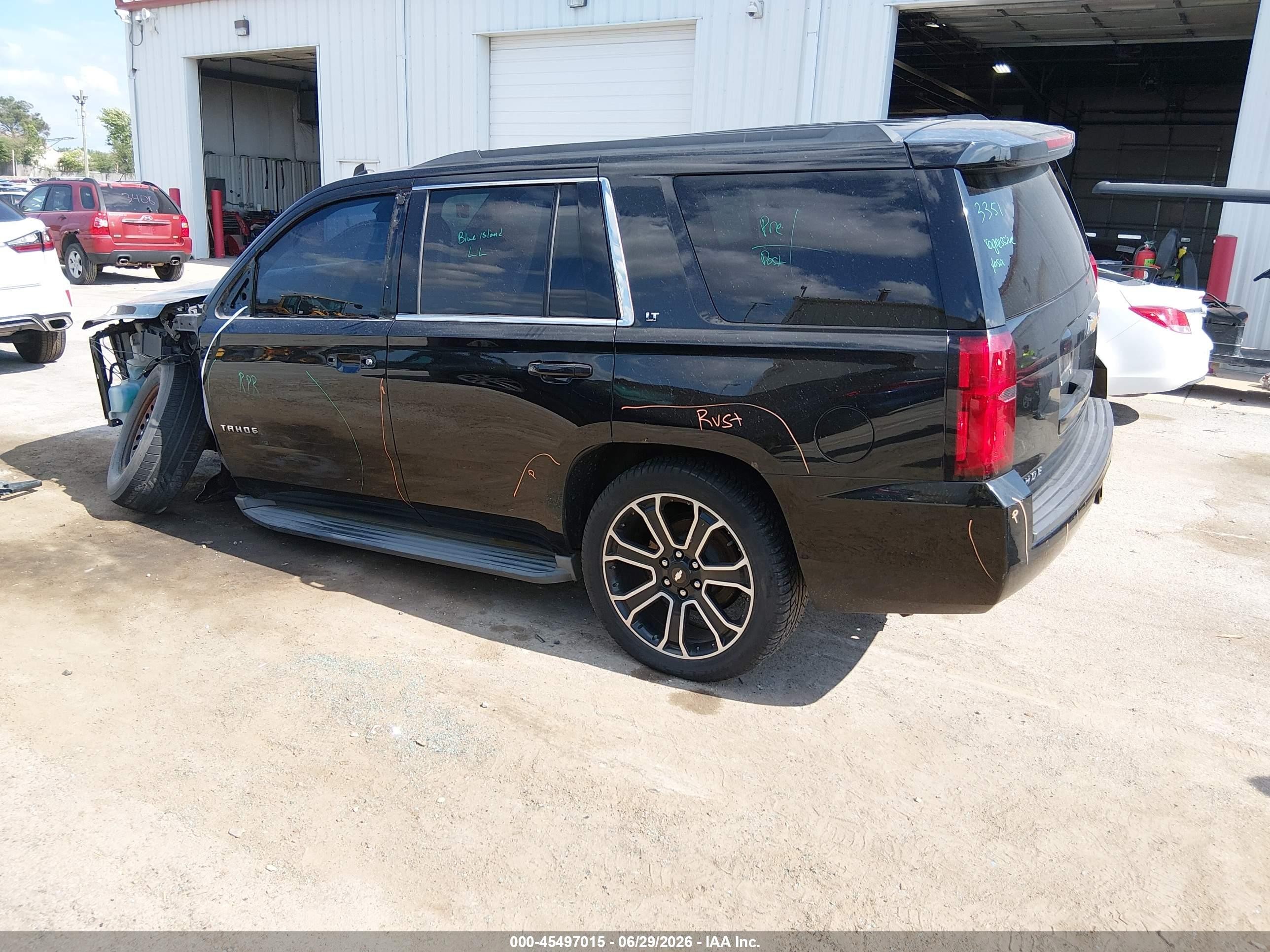 2015 Chevrolet Tahoe Lt Black vin: 1GNSKBKC3FR270311