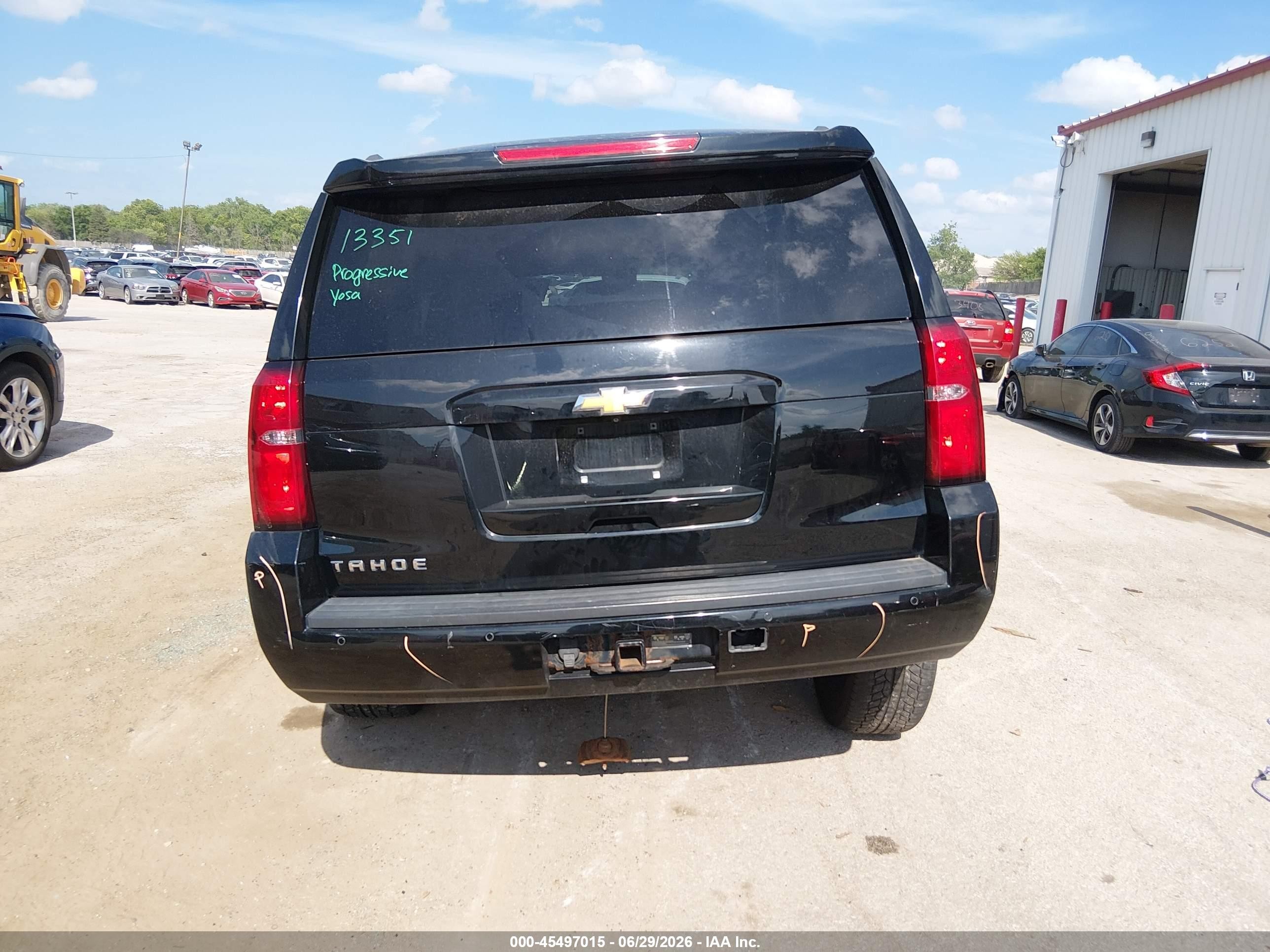 2015 Chevrolet Tahoe Lt Black vin: 1GNSKBKC3FR270311