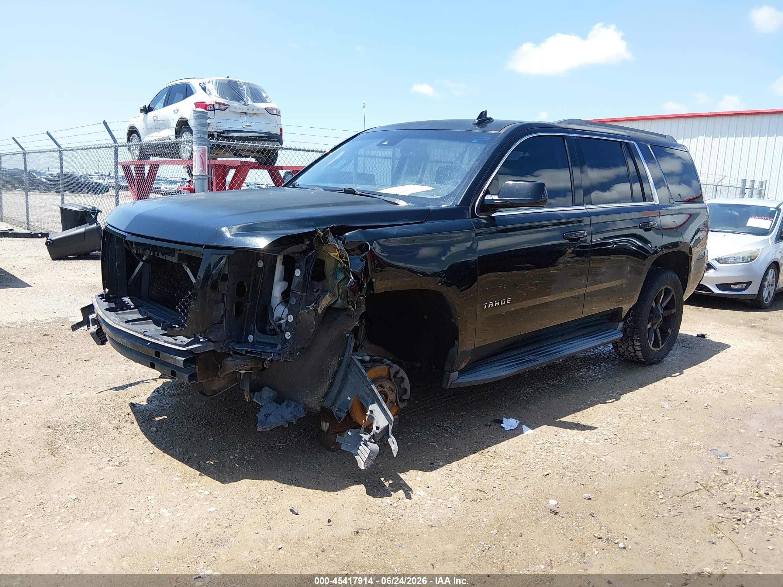 2015 Chevrolet Tahoe Lt Black vin: 1GNSKBKC4FR613143
