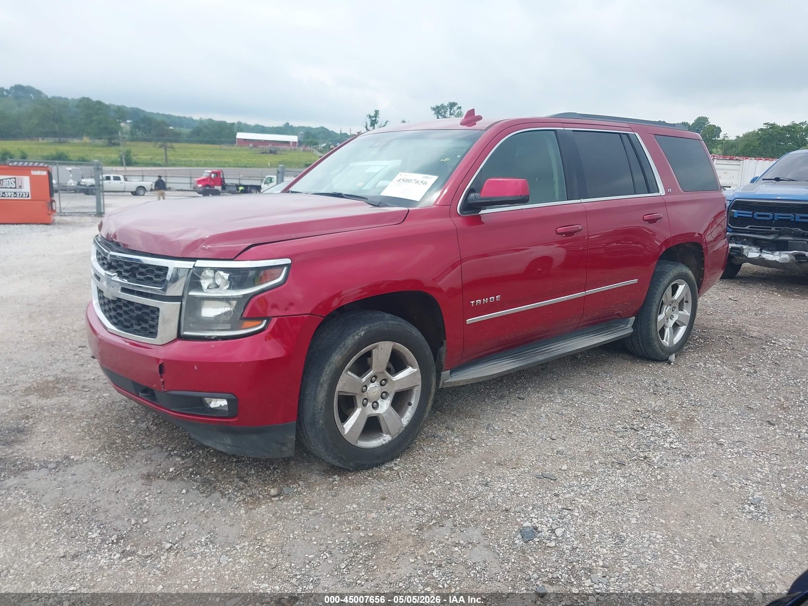 2015 Chevrolet Tahoe Lt Red vin: 1GNSKBKC4FR628192