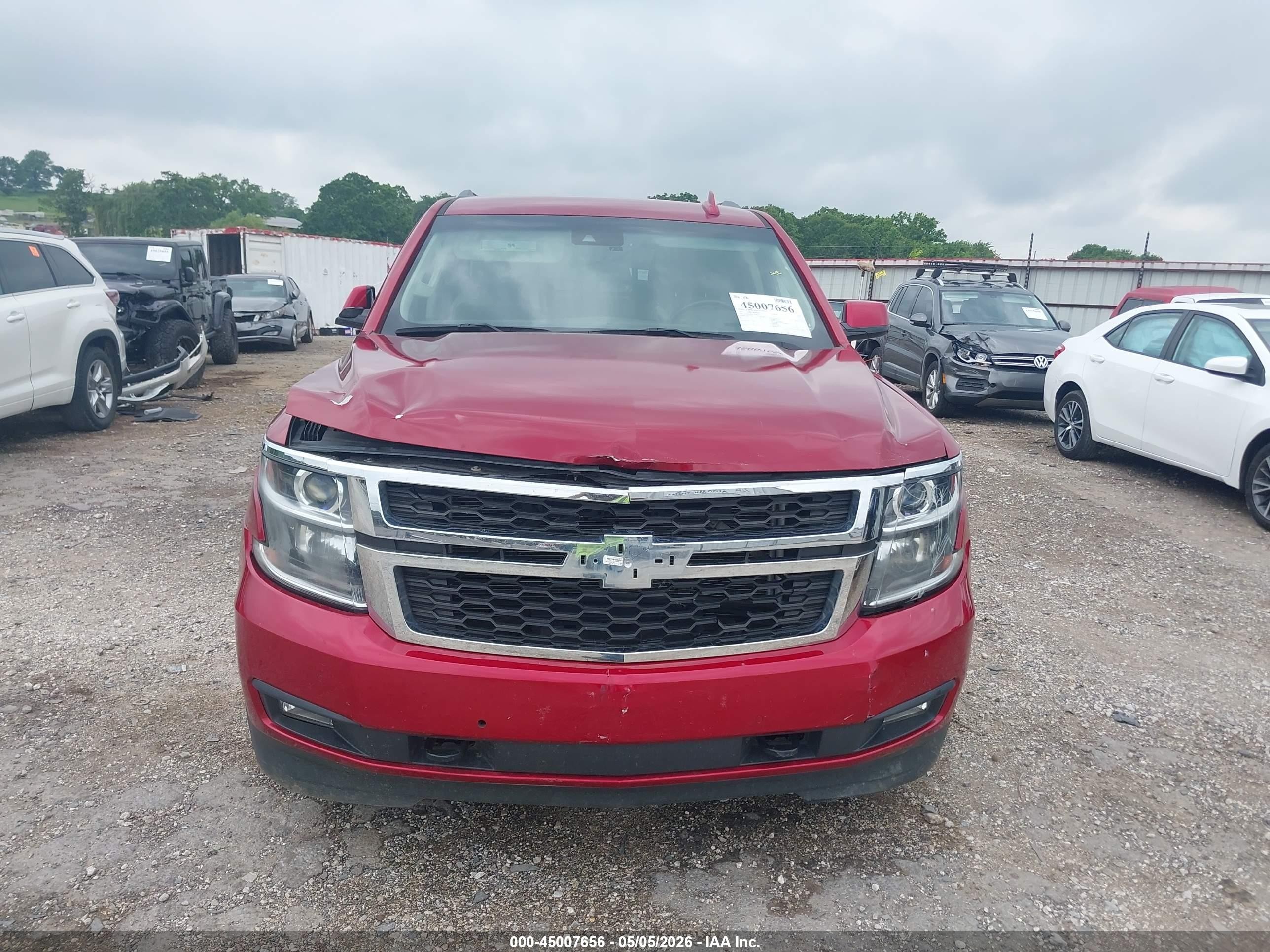 2015 Chevrolet Tahoe Lt Red vin: 1GNSKBKC4FR628192