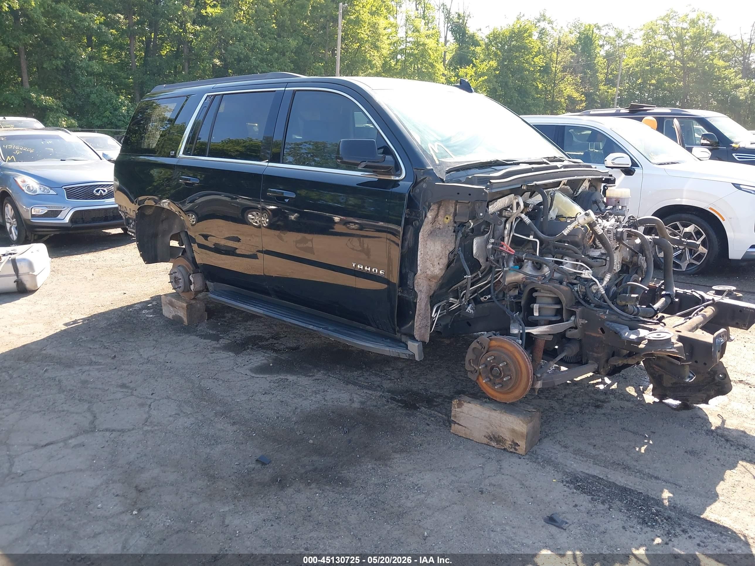 2015 Chevrolet Tahoe Lt Black vin: 1GNSKBKC5FR554491