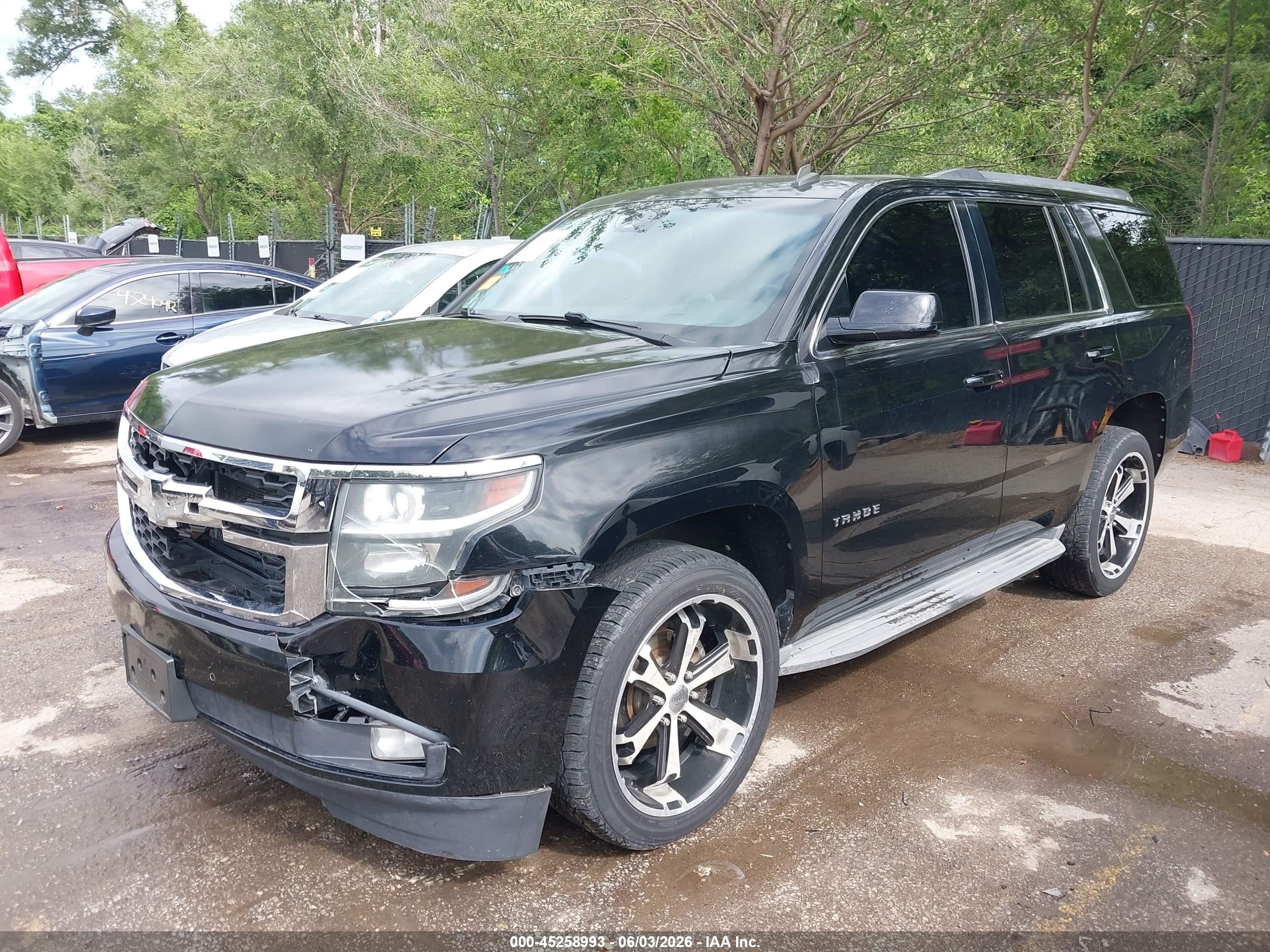 2015 Chevrolet Tahoe Lt Black vin: 1GNSKBKC6FR101206