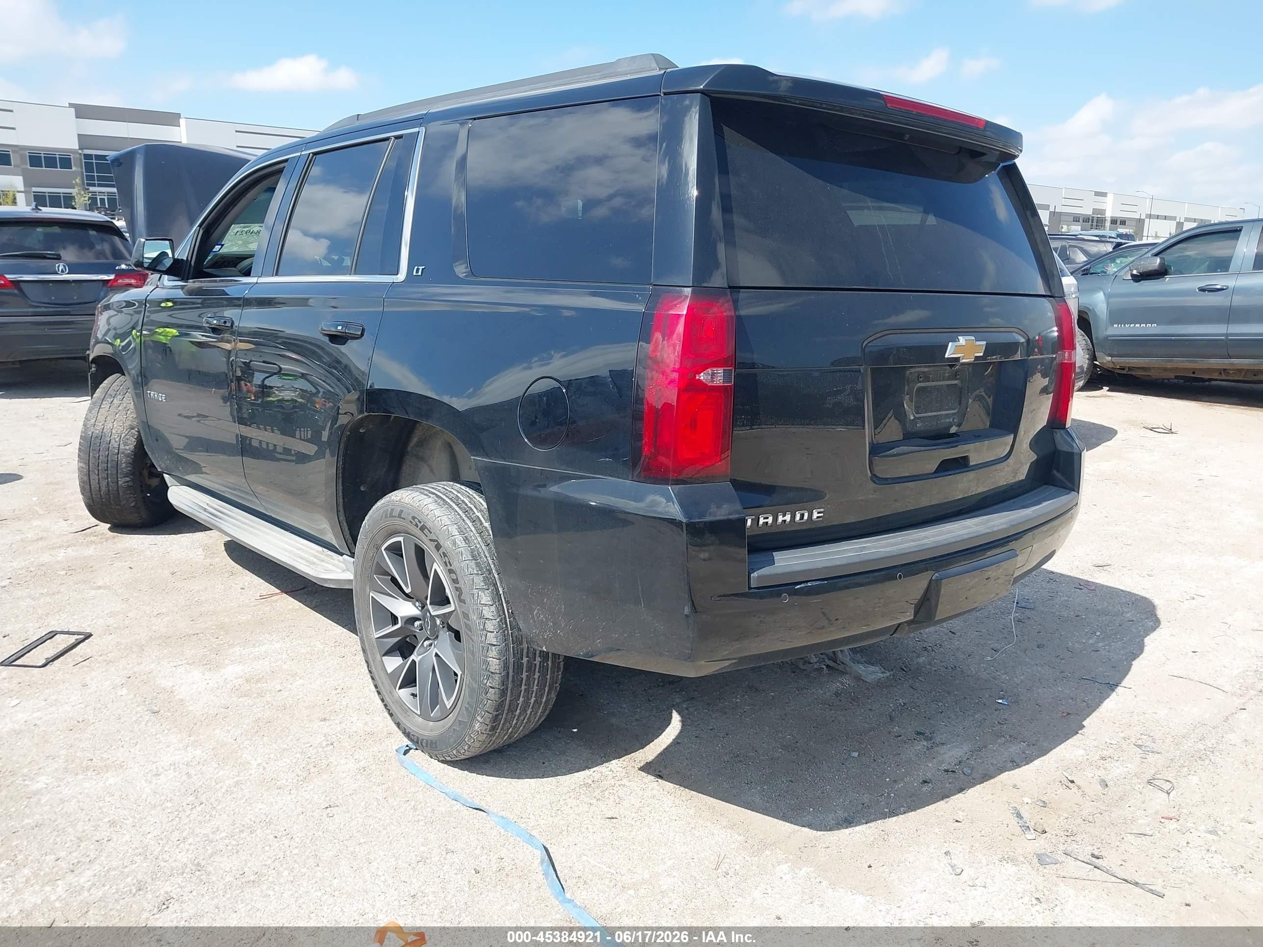 2015 Chevrolet Tahoe Lt Black vin: 1GNSKBKC6FR180909