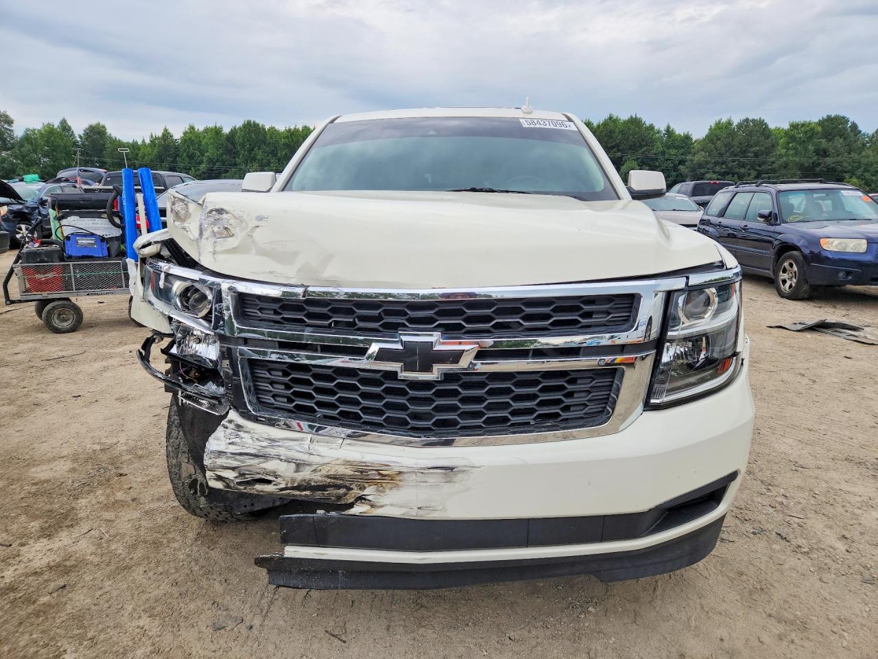 2015 Chevrolet Tahoe K1500 Lt White vin: 1GNSKBKC6FR591209