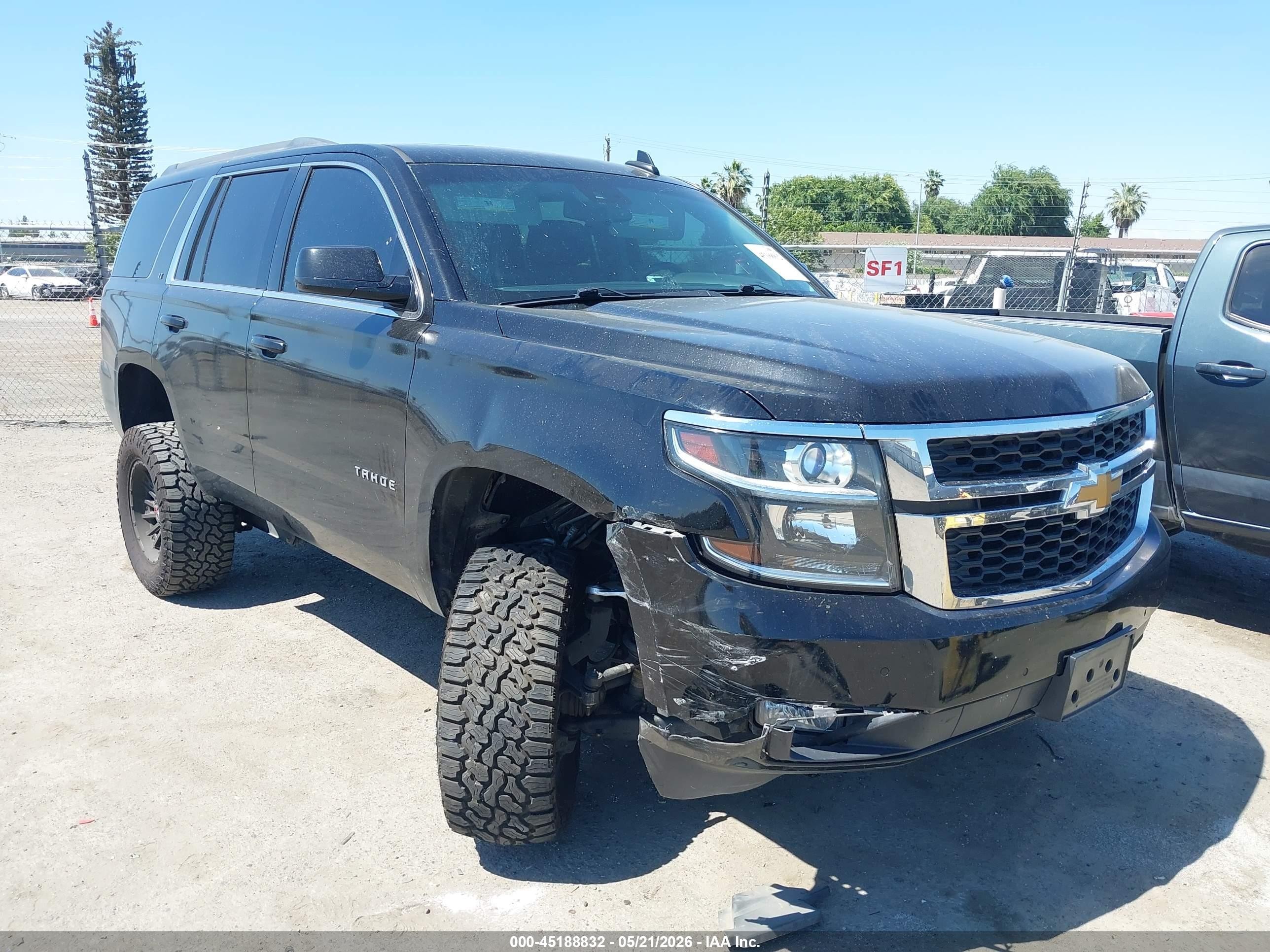 2015 Chevrolet Tahoe Lt Black vin: 1GNSKBKC6FR657449
