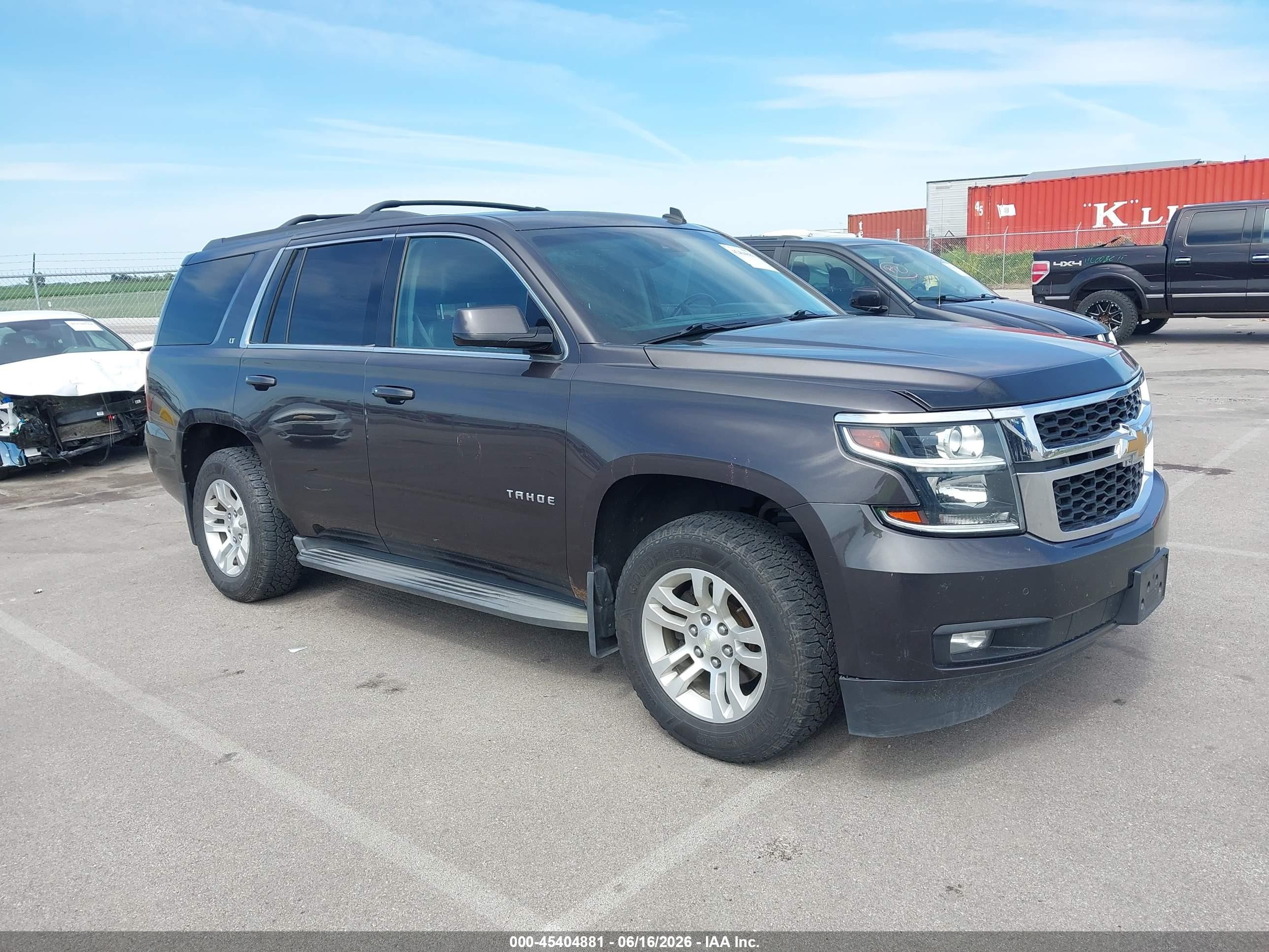 2015 Chevrolet Tahoe Lt Gray vin: 1GNSKBKC7FR178263