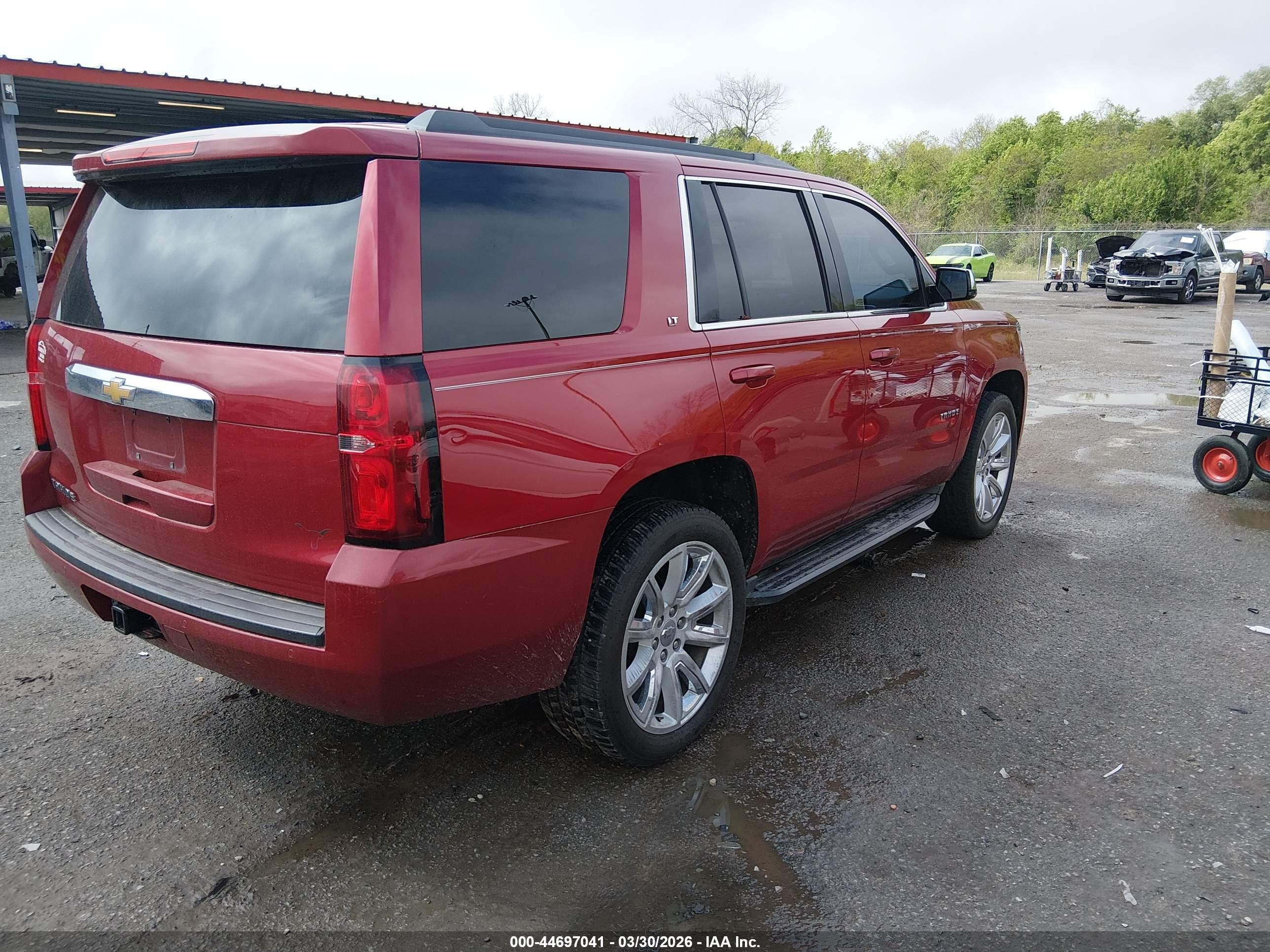 2015 Chevrolet Tahoe Lt Red vin: 1GNSKBKC7FR214968