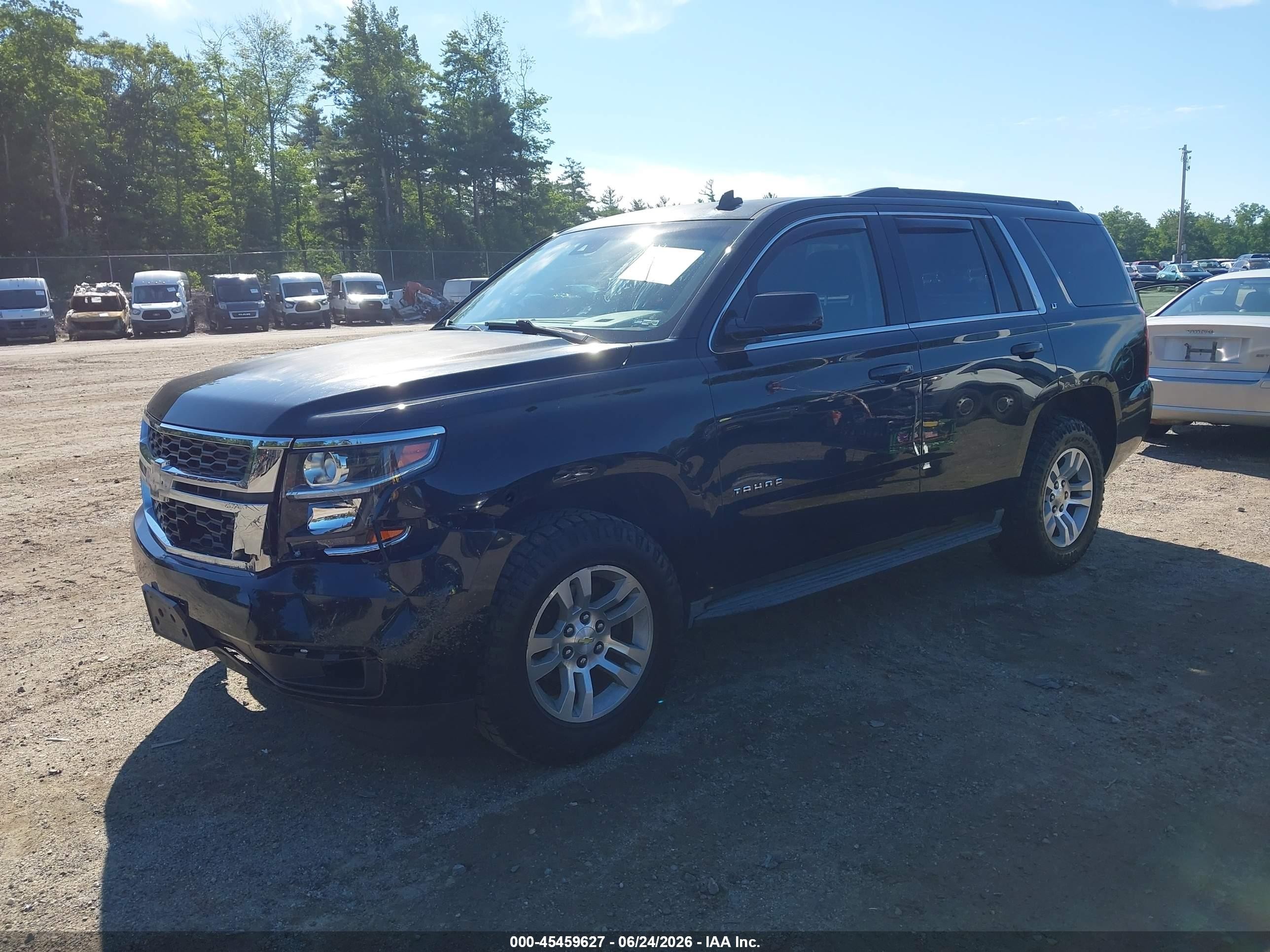 2015 Chevrolet Tahoe Lt Black vin: 1GNSKBKC7FR308638