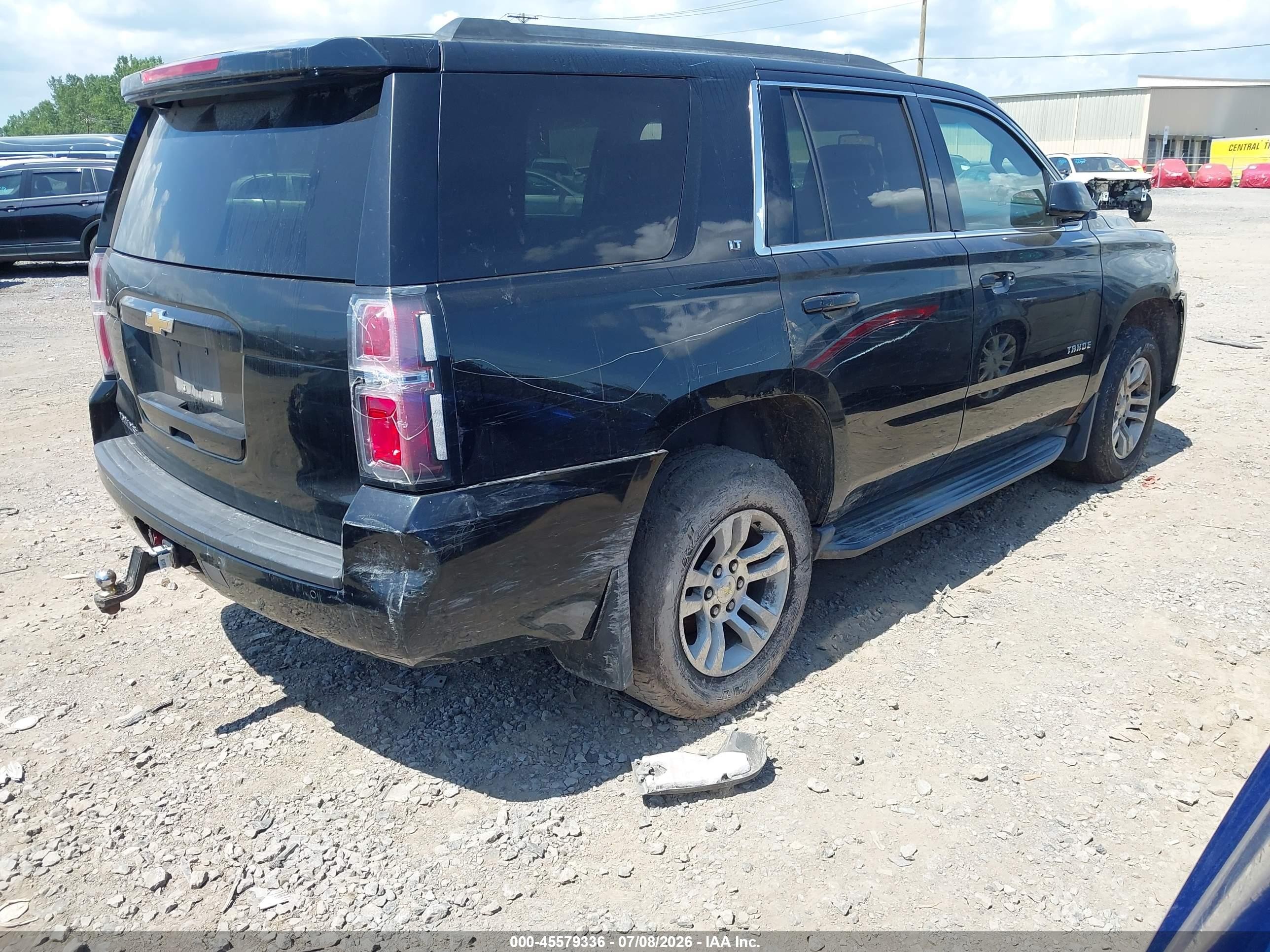 2015 Chevrolet Tahoe Lt Black vin: 1GNSKBKC8FR537328