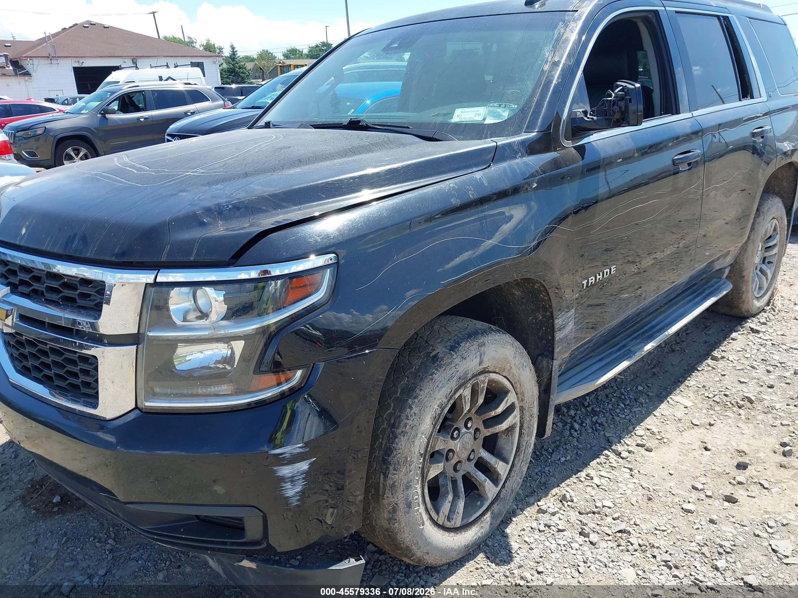 2015 Chevrolet Tahoe Lt Black vin: 1GNSKBKC8FR537328