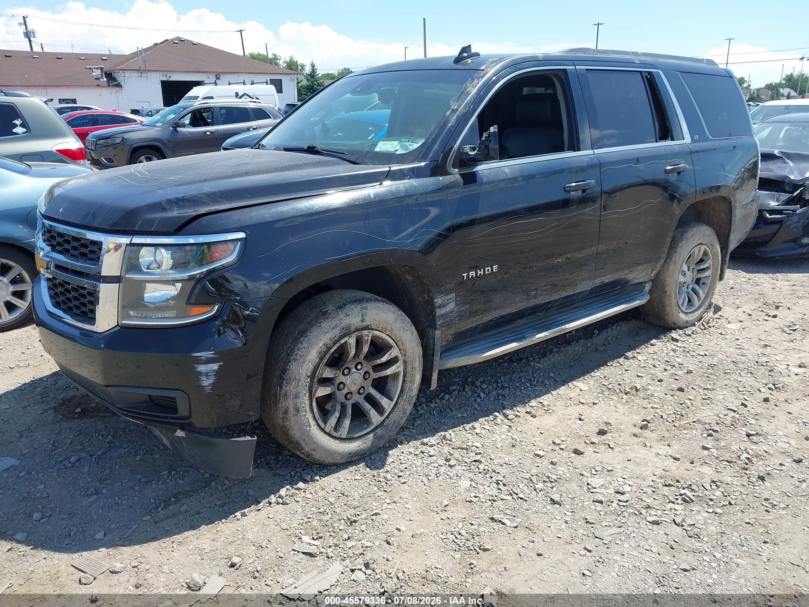 2015 Chevrolet Tahoe Lt Black vin: 1GNSKBKC8FR537328