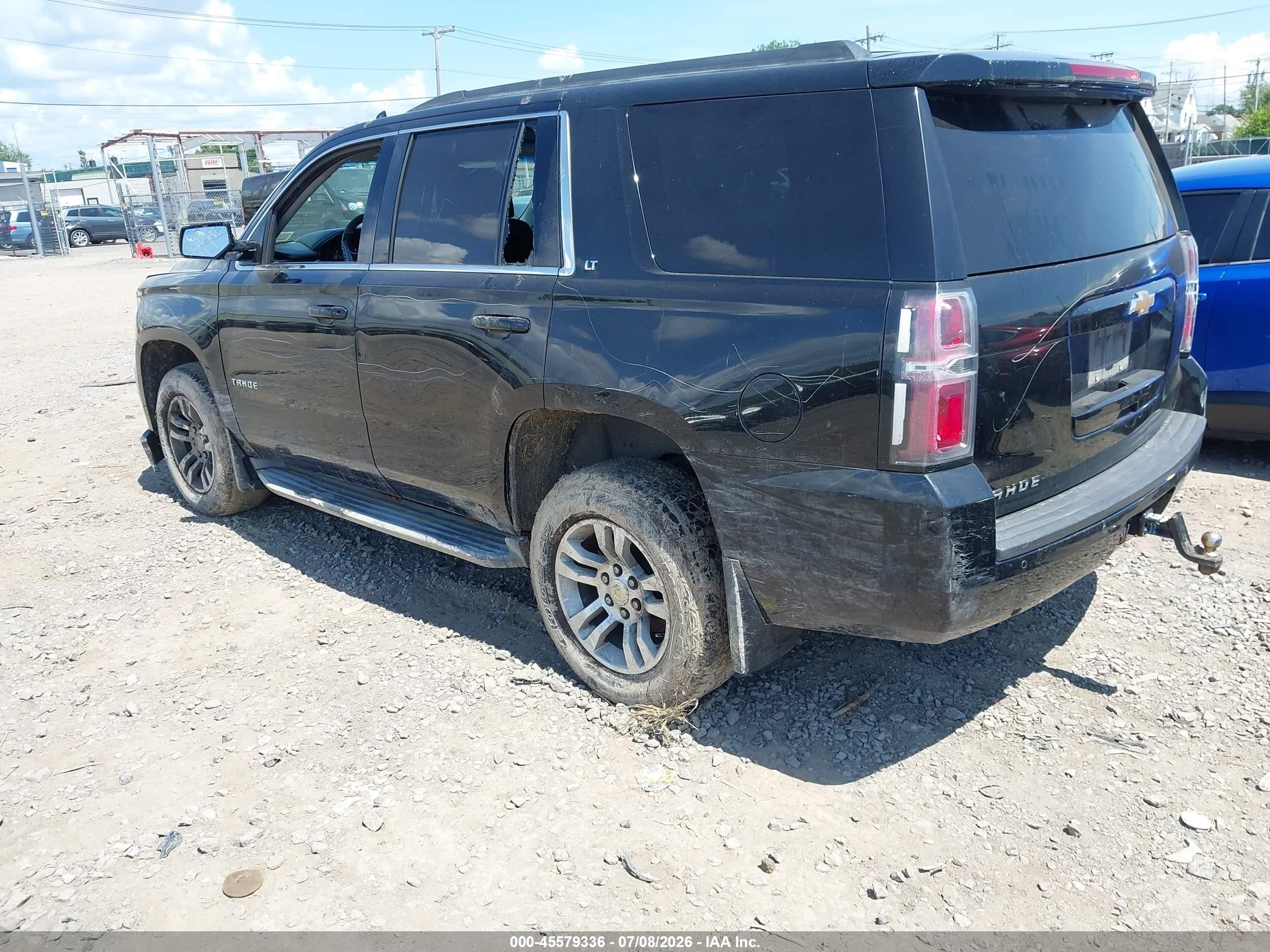 2015 Chevrolet Tahoe Lt Black vin: 1GNSKBKC8FR537328