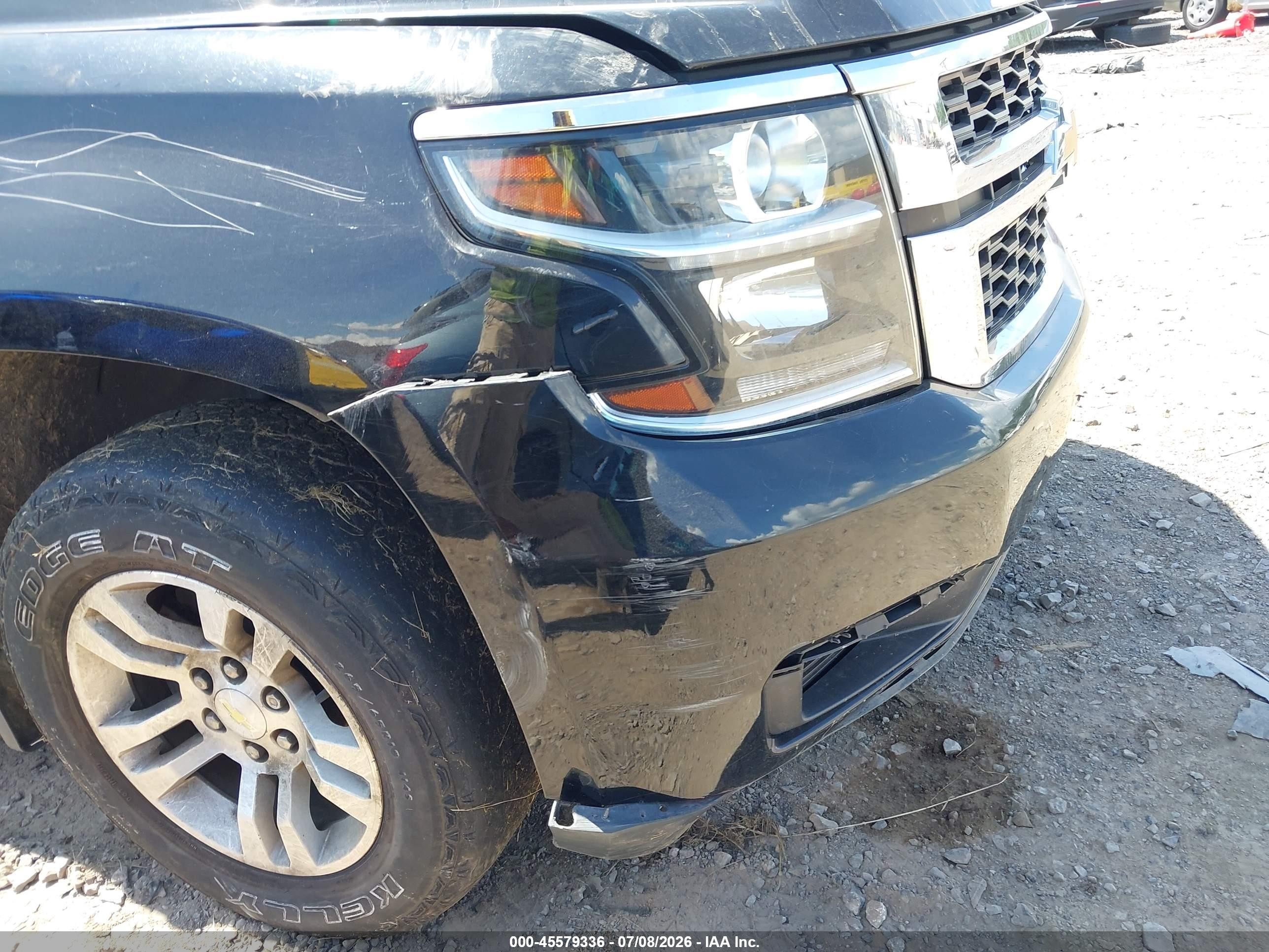 2015 Chevrolet Tahoe Lt Black vin: 1GNSKBKC8FR537328