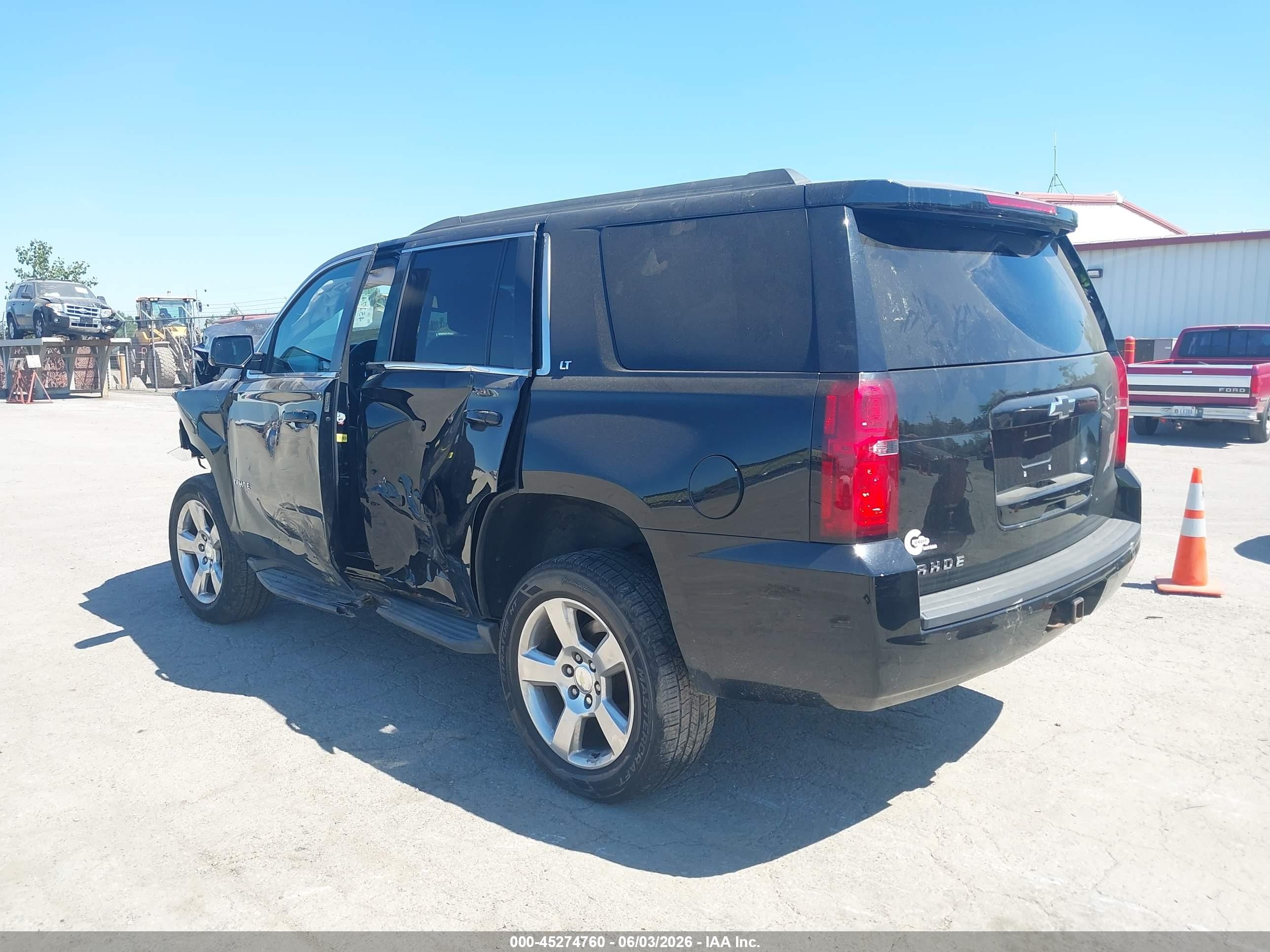 2015 Chevrolet Tahoe Lt Black vin: 1GNSKBKC9FR126780