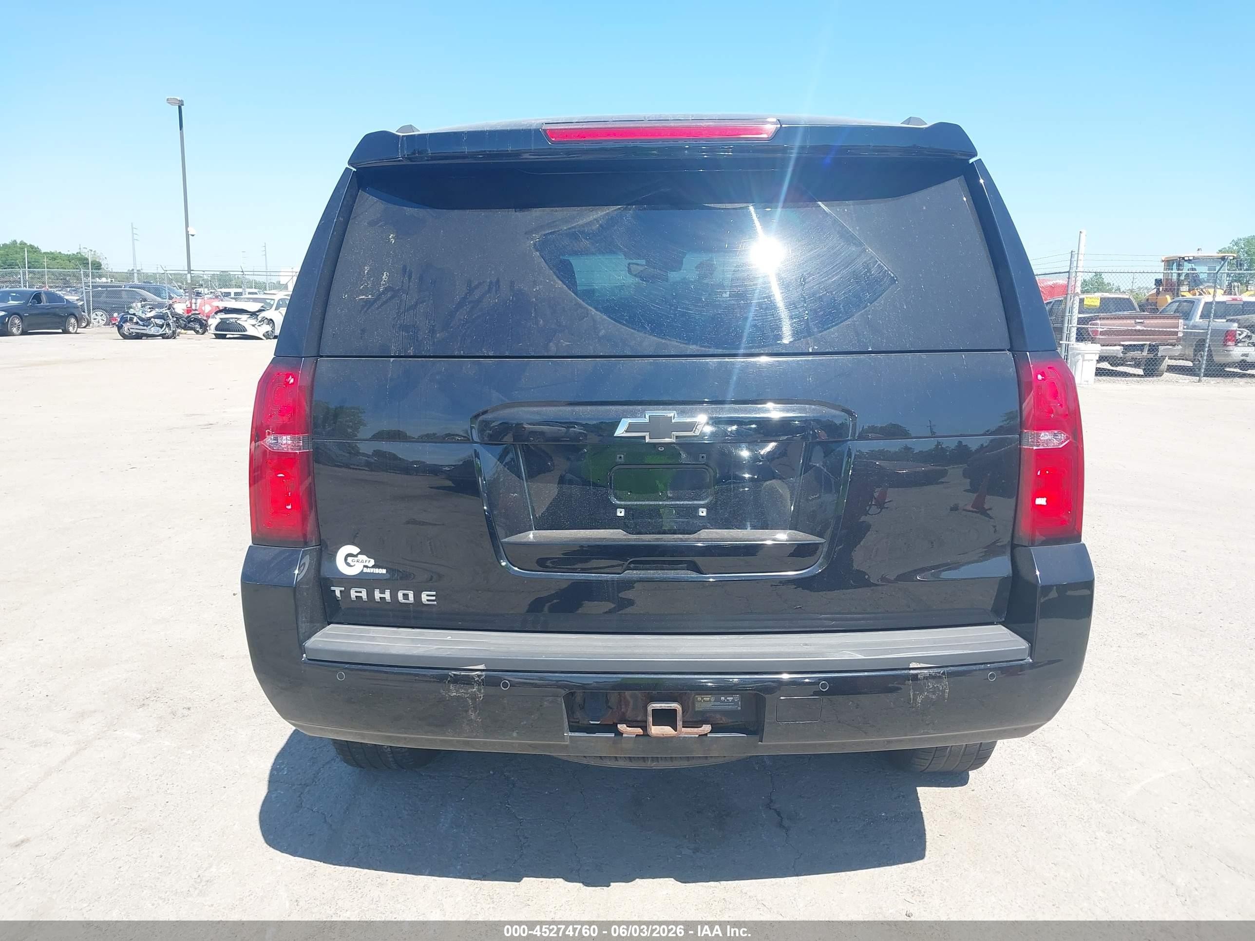 2015 Chevrolet Tahoe Lt Black vin: 1GNSKBKC9FR126780