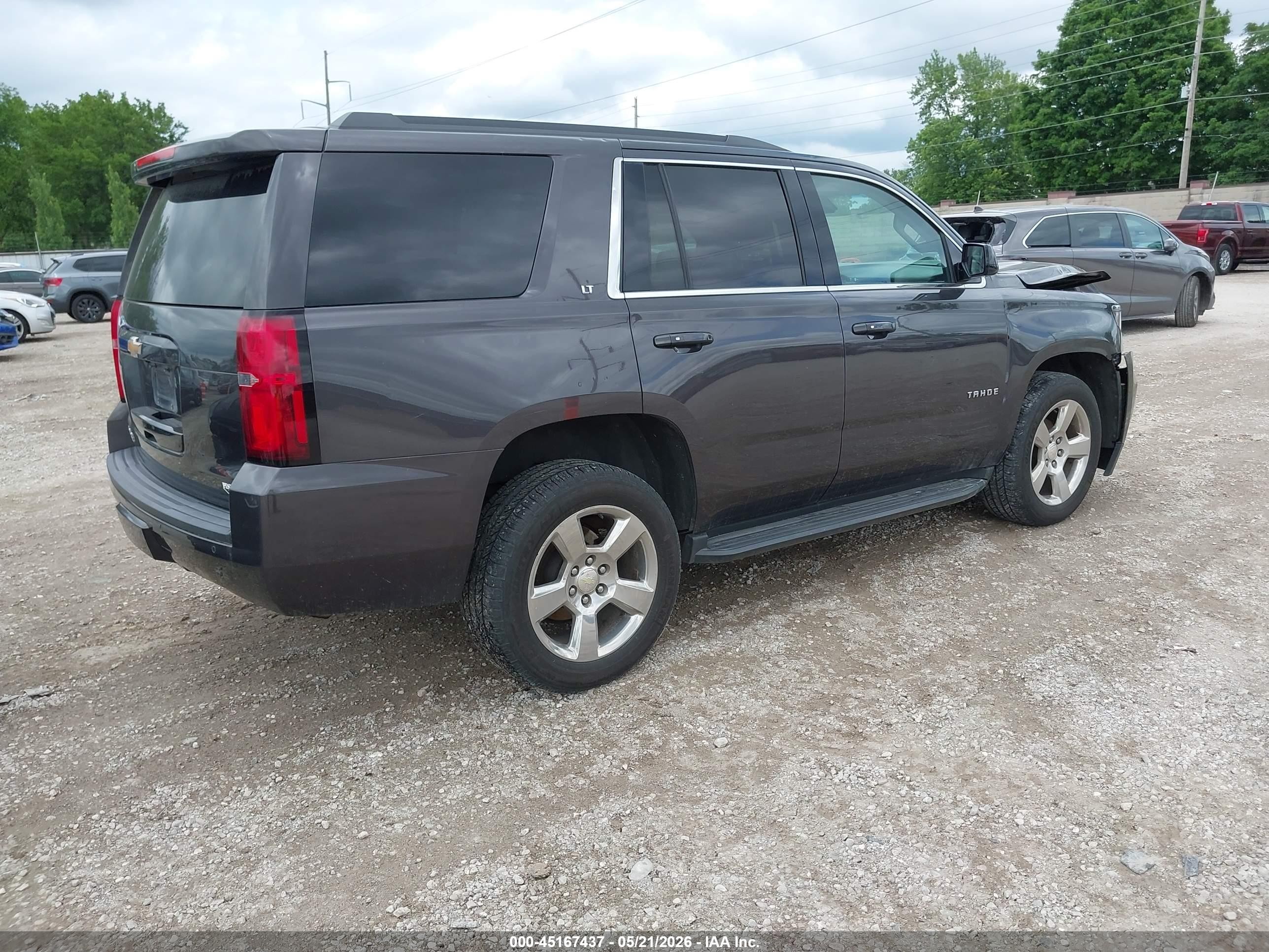2016 Chevrolet Tahoe Lt Gray vin: 1GNSKBKC9GR414753