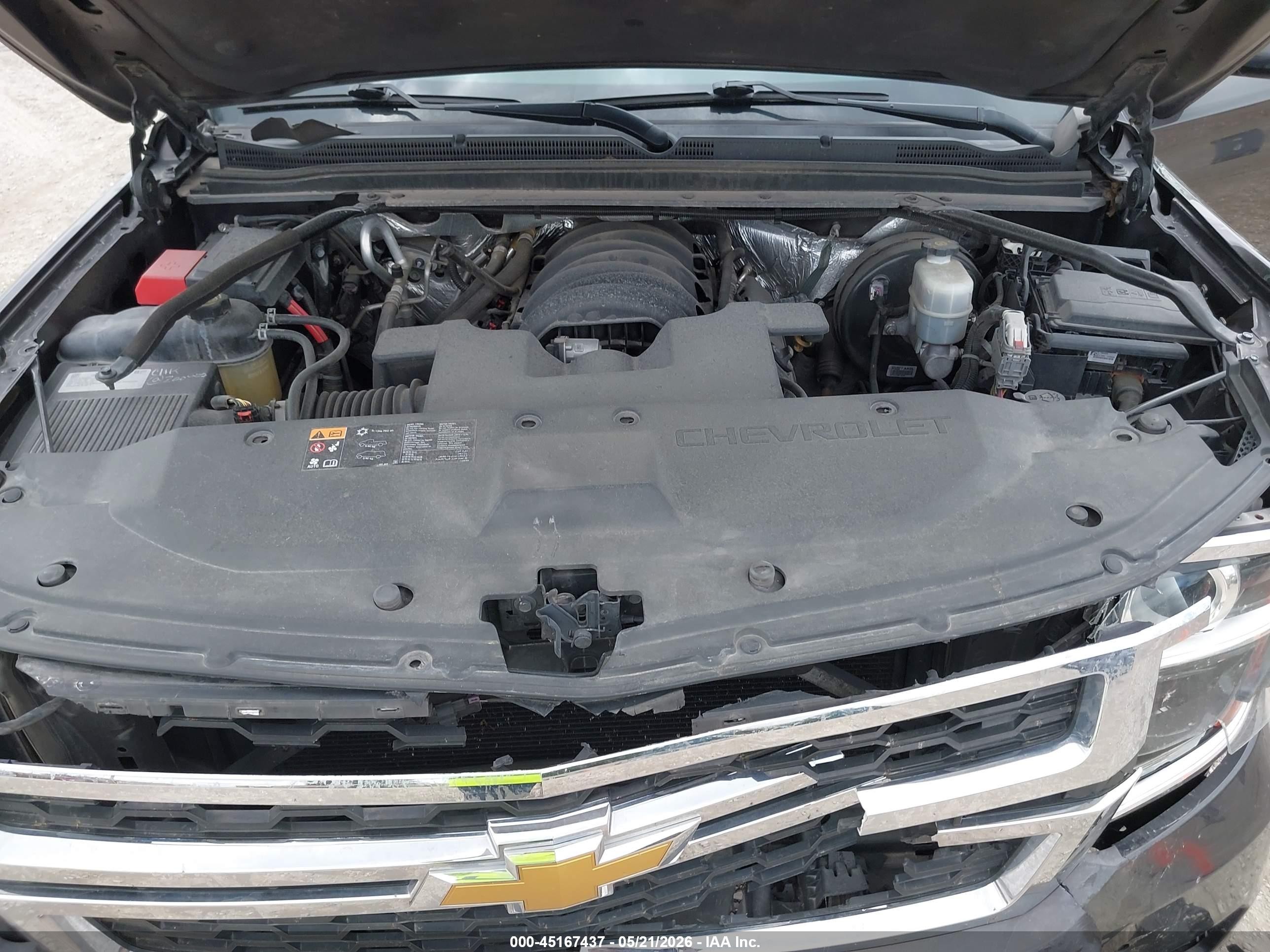 2016 Chevrolet Tahoe Lt Gray vin: 1GNSKBKC9GR414753