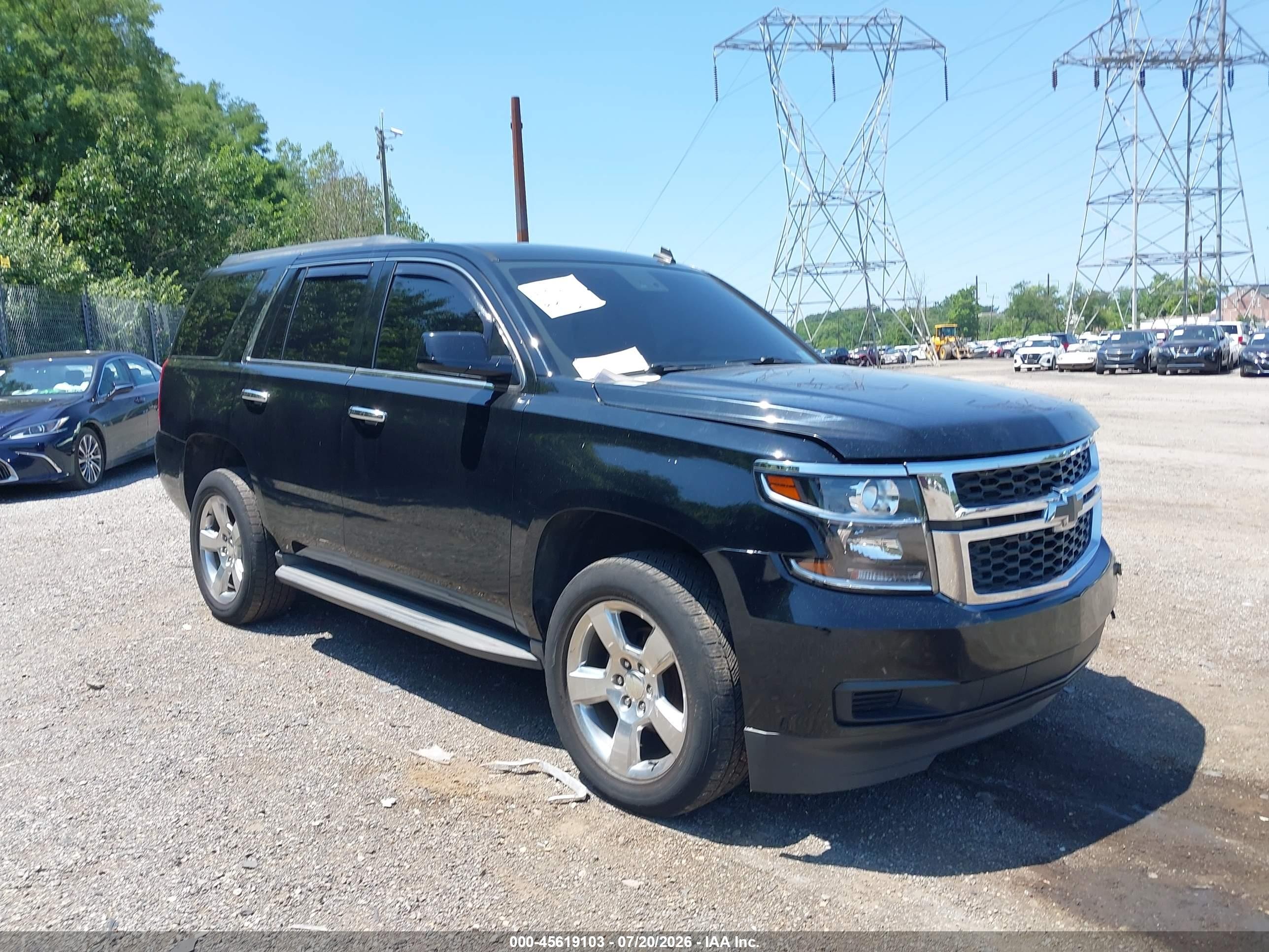 2015 Chevrolet Tahoe Lt Black vin: 1GNSKBKCXFR228525