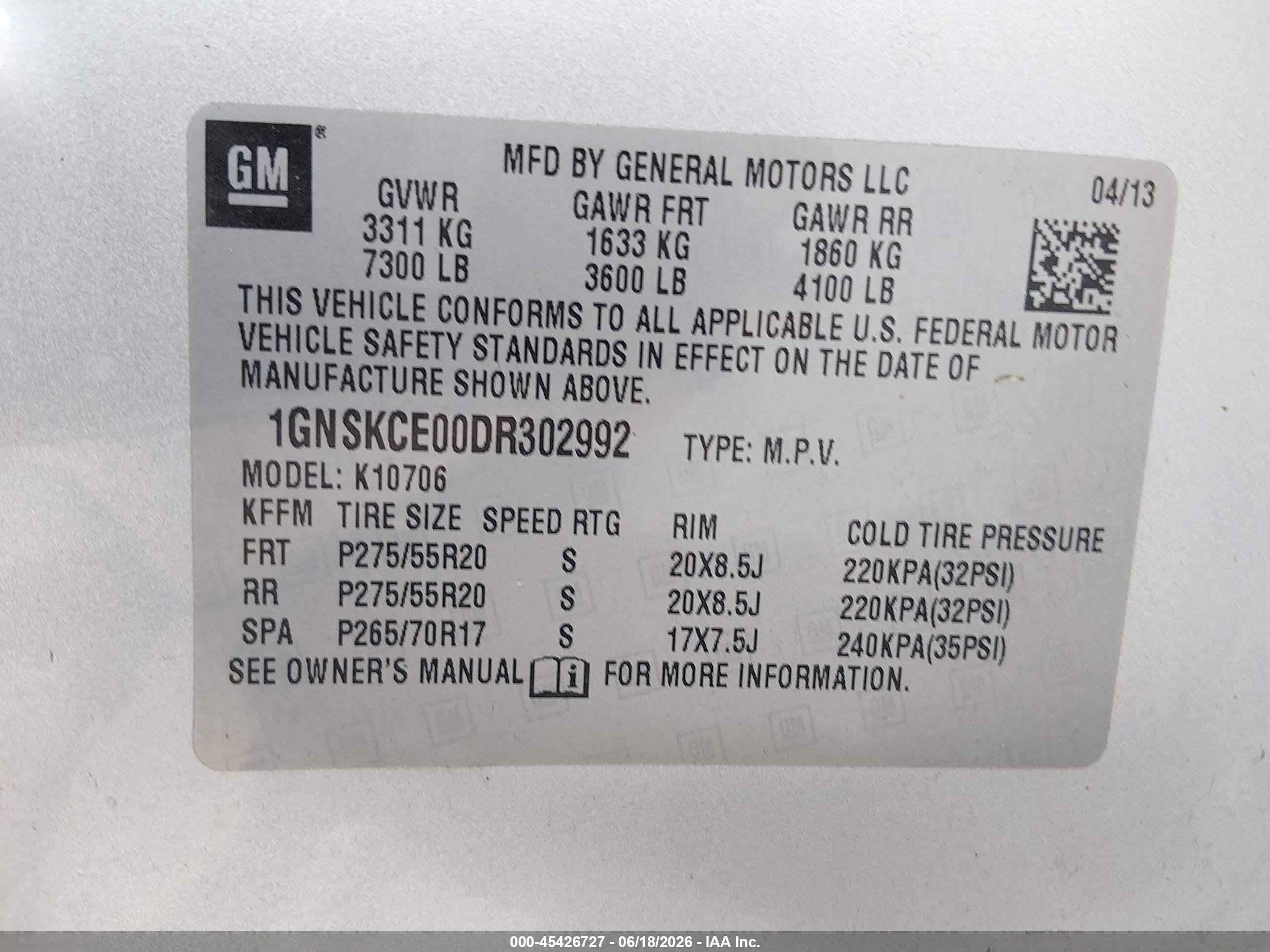 2013 Chevrolet Tahoe Ltz Silver vin: 1GNSKCE00DR302992