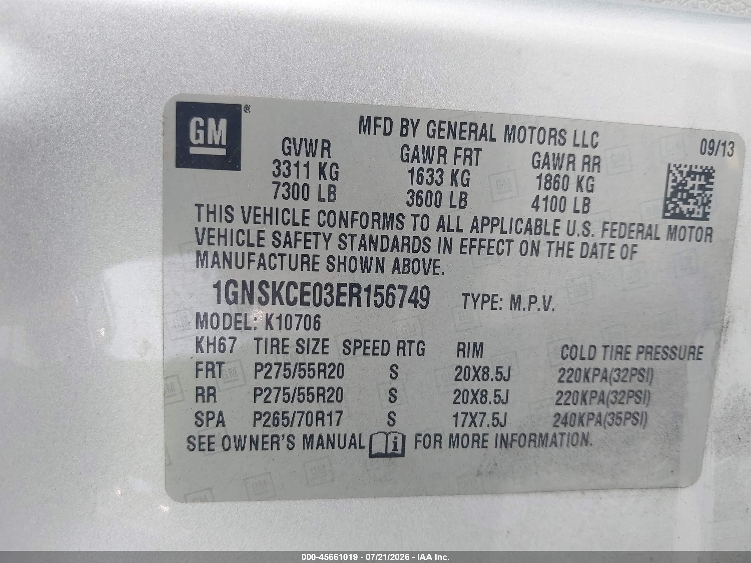 2014 Chevrolet Tahoe Ltz Silver vin: 1GNSKCE03ER156749