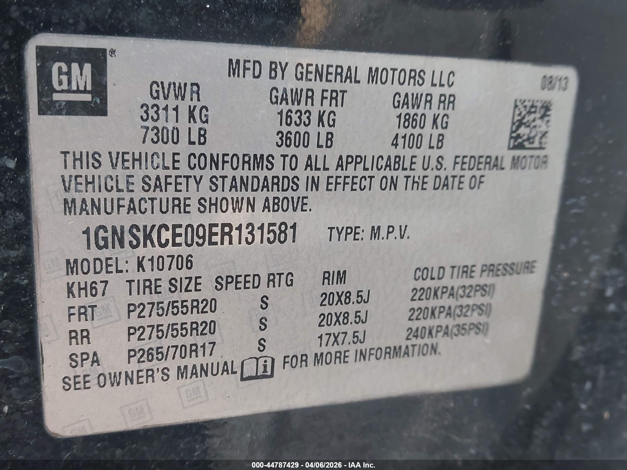 2014 Chevrolet Tahoe Ltz Black vin: 1GNSKCE09ER131581