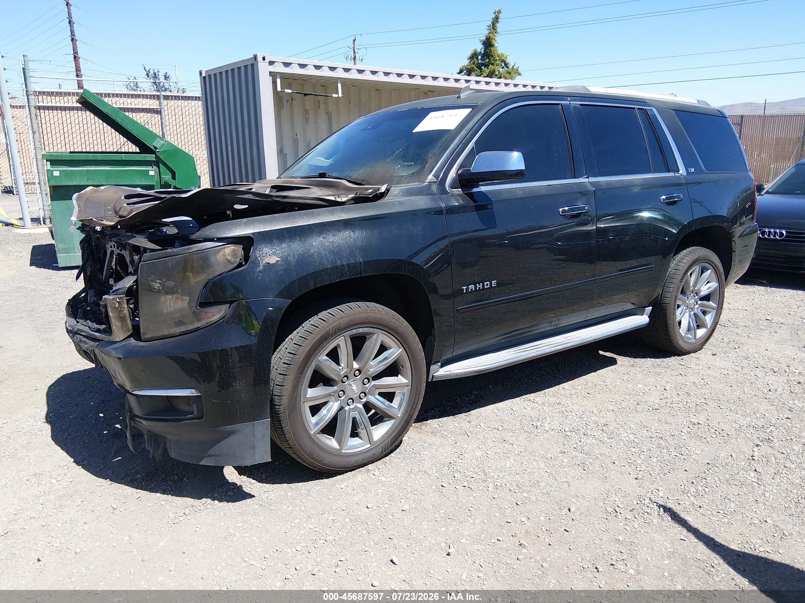 2015 Chevrolet Tahoe Ltz Черный vin: 1GNSKCKC0FR169880