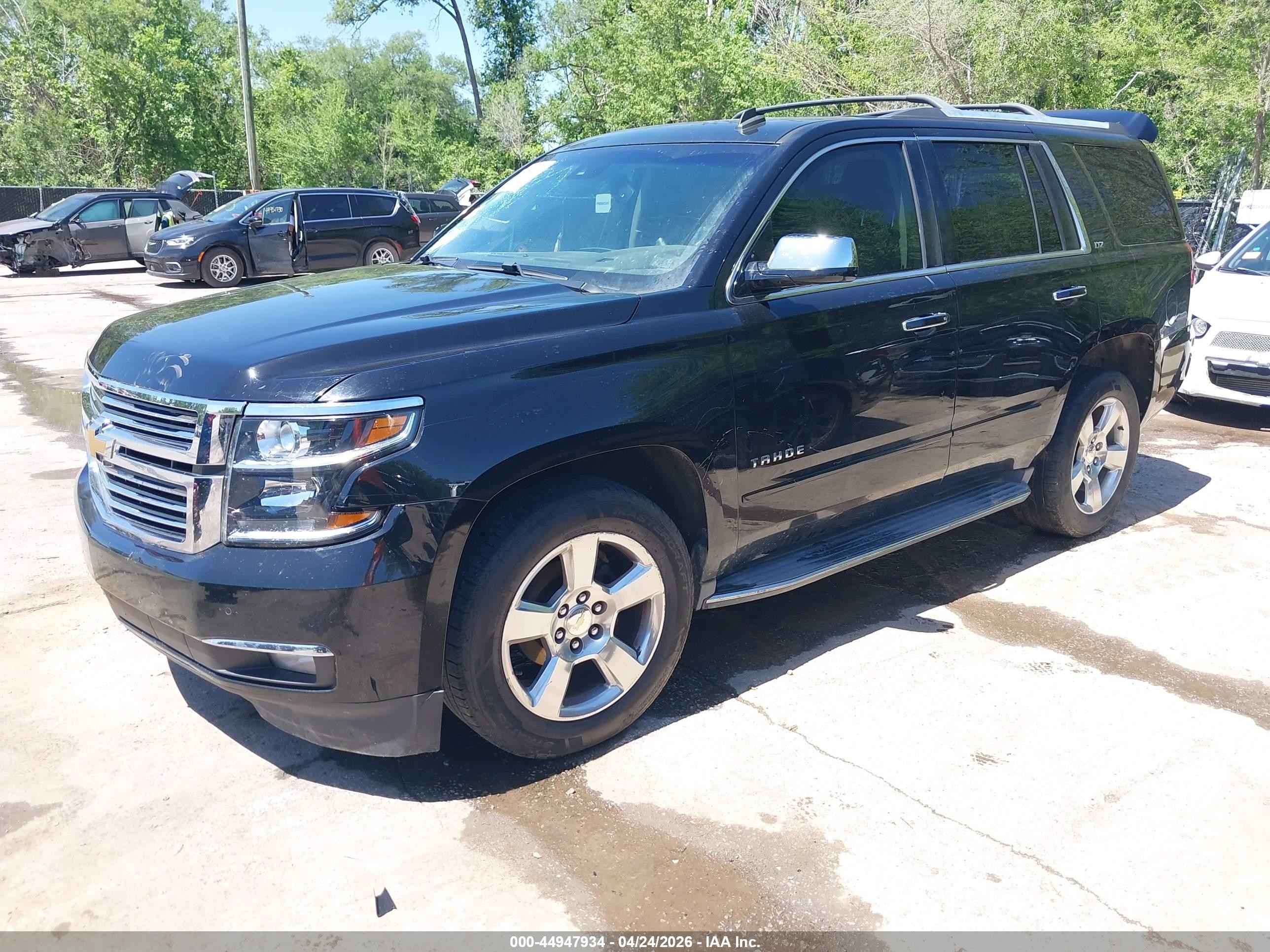 2015 Chevrolet Tahoe Ltz Black vin: 1GNSKCKC1FR100423