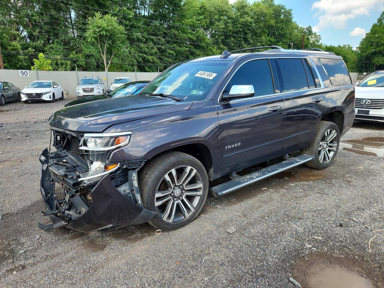 2015 Chevrolet Tahoe K1500 Ltz Gray vin: 1GNSKCKC1FR602140