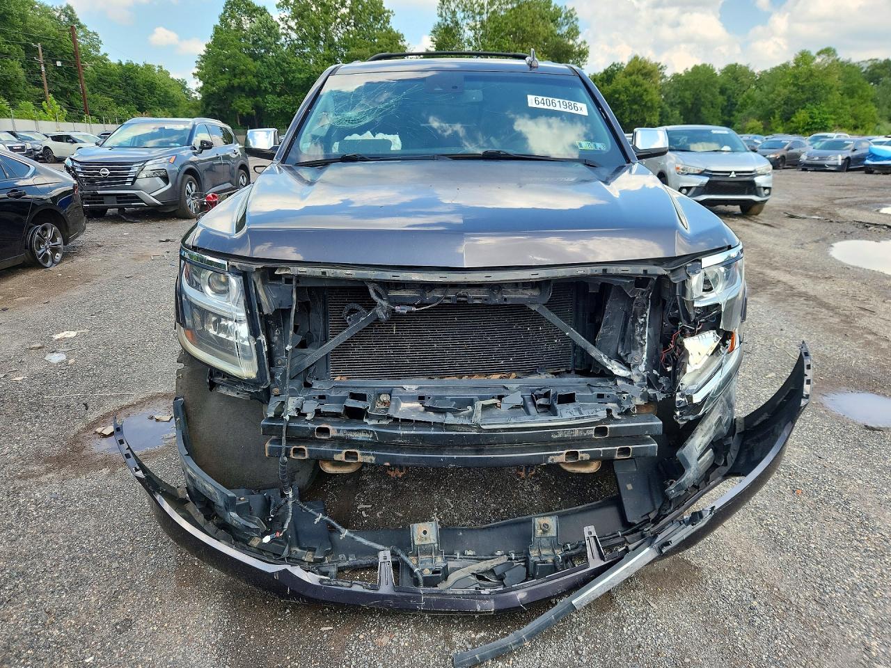 2015 Chevrolet Tahoe K1500 Ltz Gray vin: 1GNSKCKC1FR602140