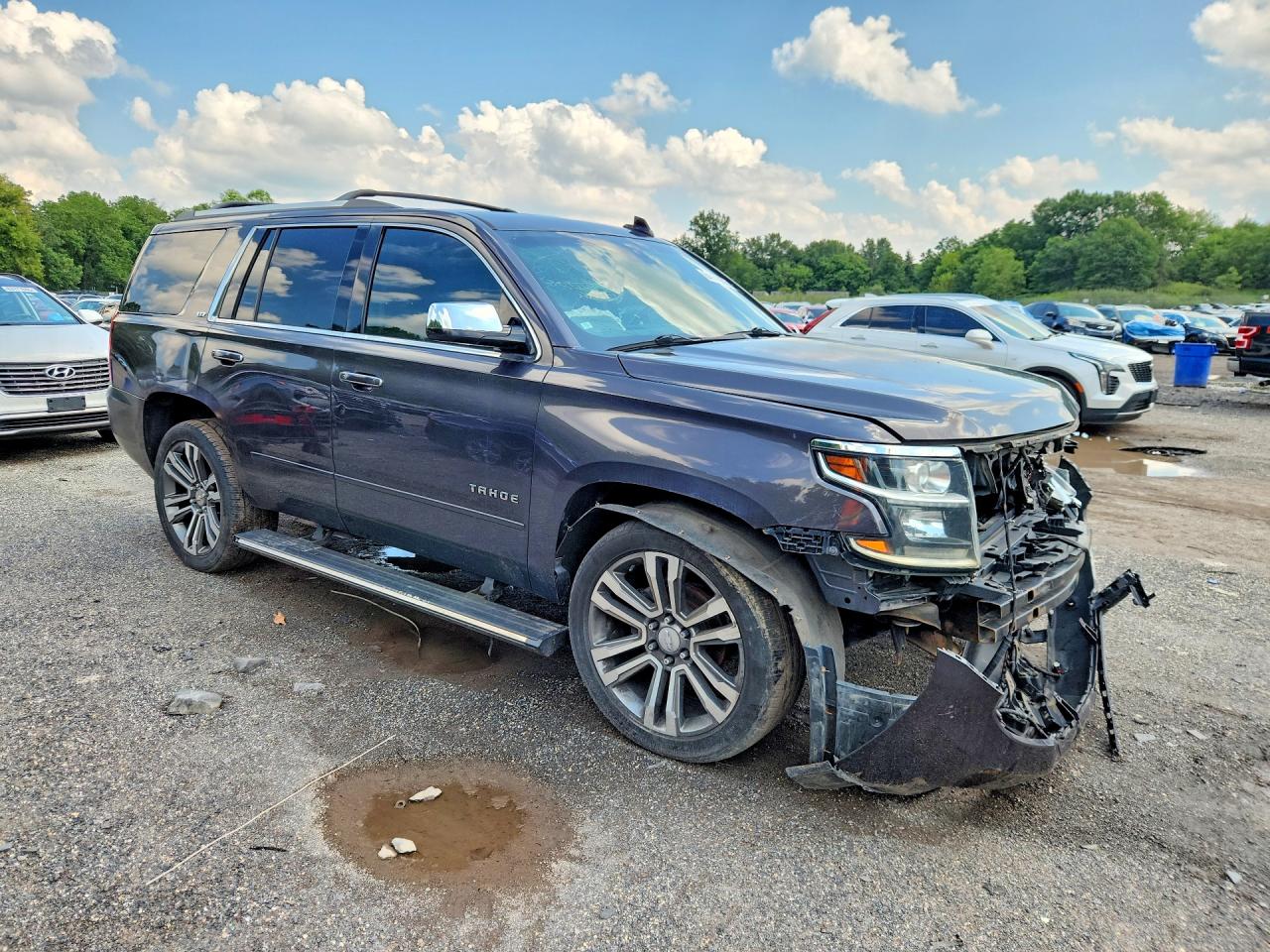 2015 Chevrolet Tahoe K1500 Ltz Gray vin: 1GNSKCKC1FR602140