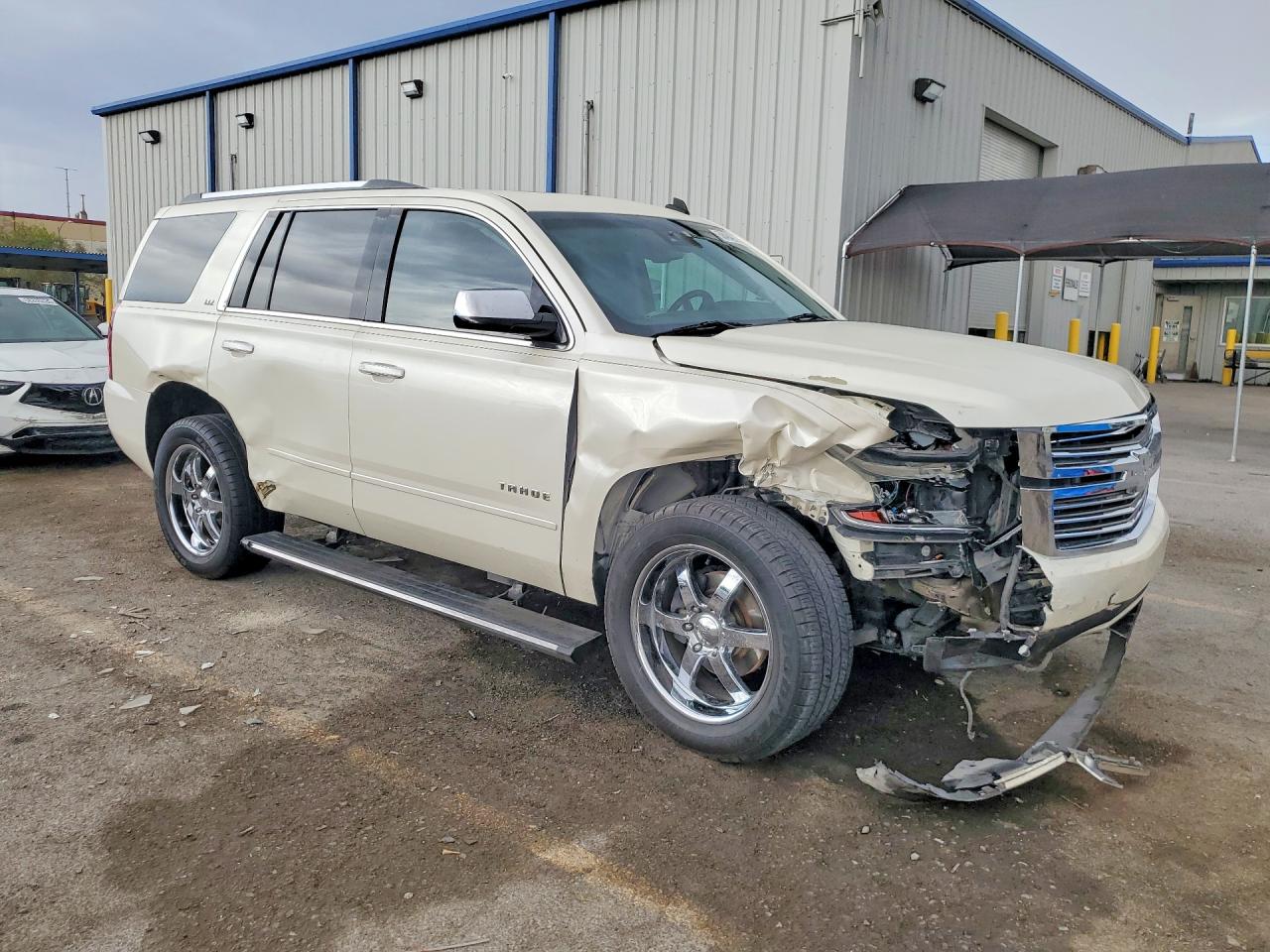 2015 Chevrolet Tahoe K1500 Ltz White vin: 1GNSKCKC3FR146108
