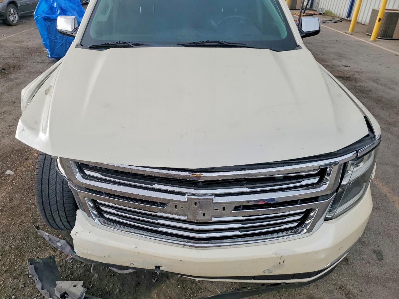 2015 Chevrolet Tahoe K1500 Ltz White vin: 1GNSKCKC3FR146108