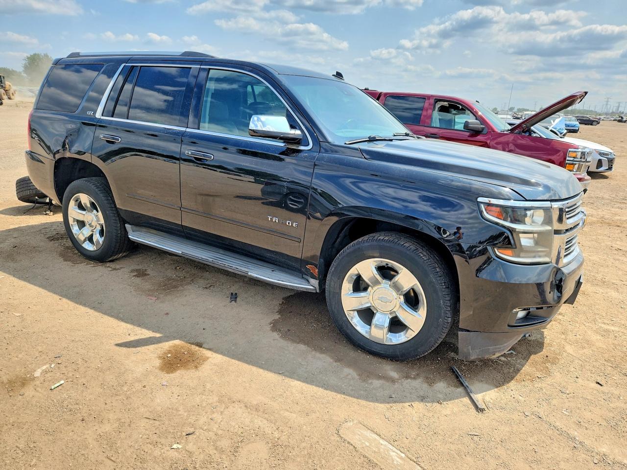 2015 Chevrolet Tahoe K1500 Ltz Black vin: 1GNSKCKC5FR104040