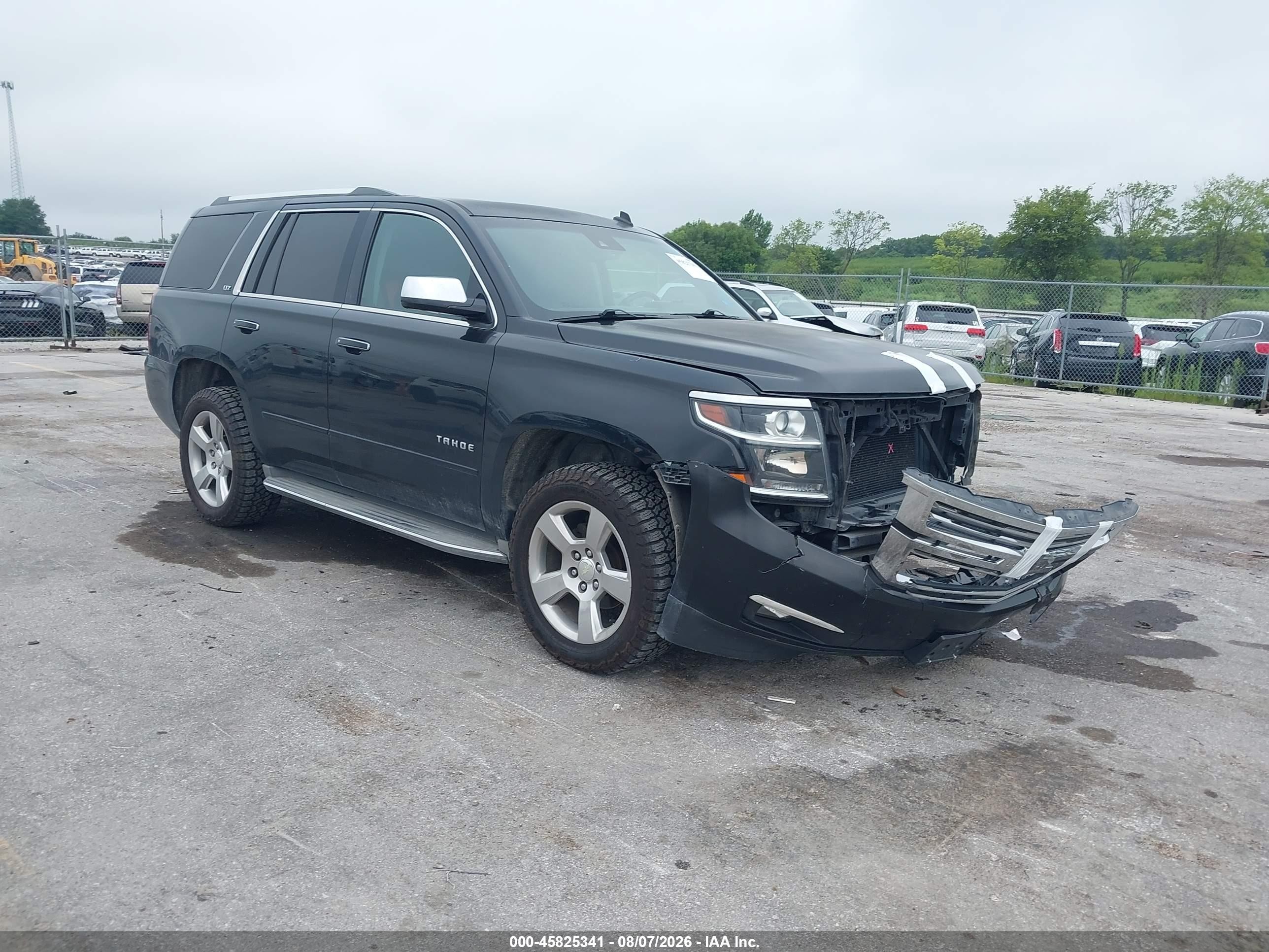 2015 Chevrolet Tahoe Ltz Black vin: 1GNSKCKC5FR133814