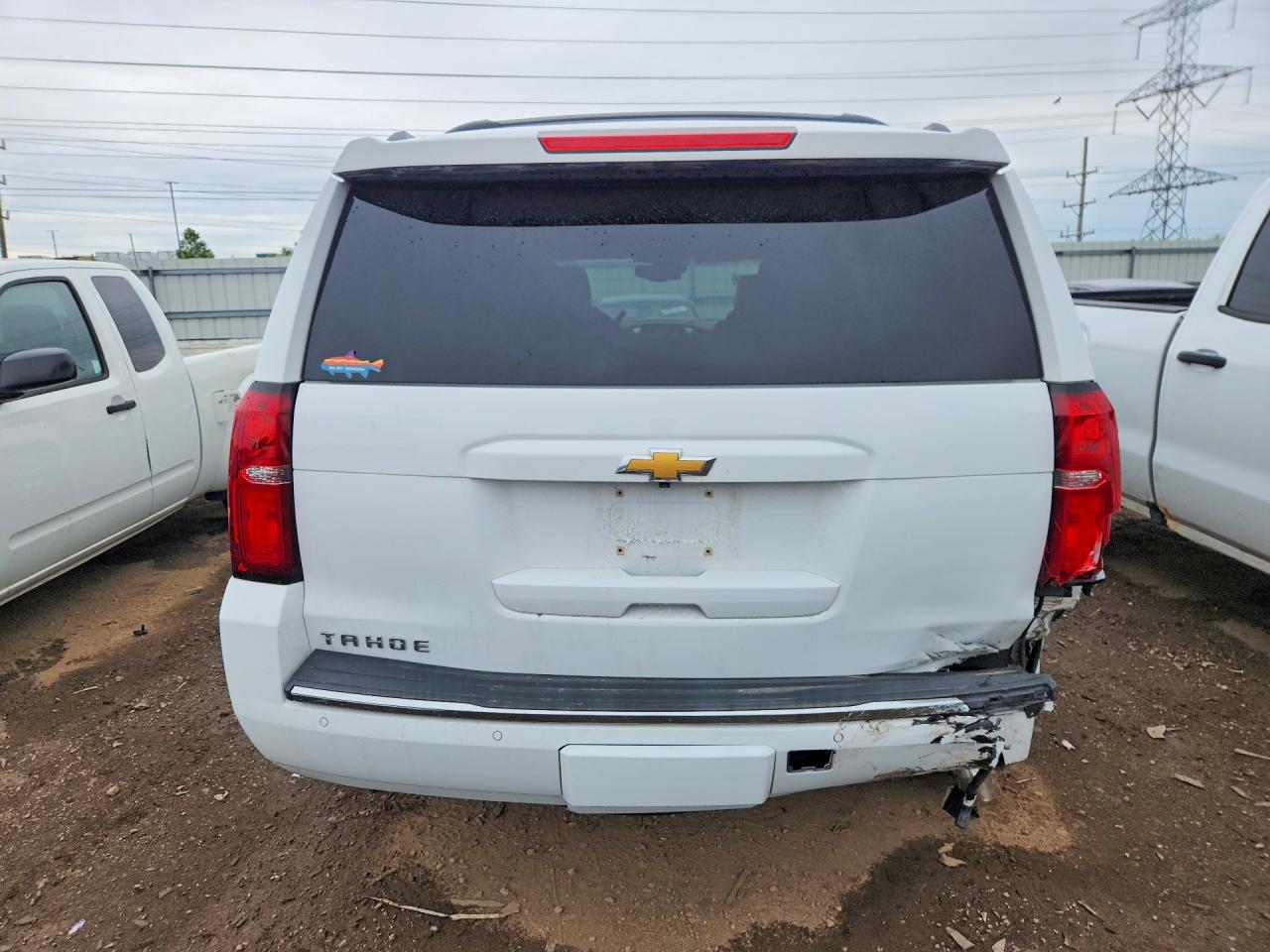 2015 Chevrolet Tahoe K1500 Ltz White vin: 1GNSKCKC5FR148345