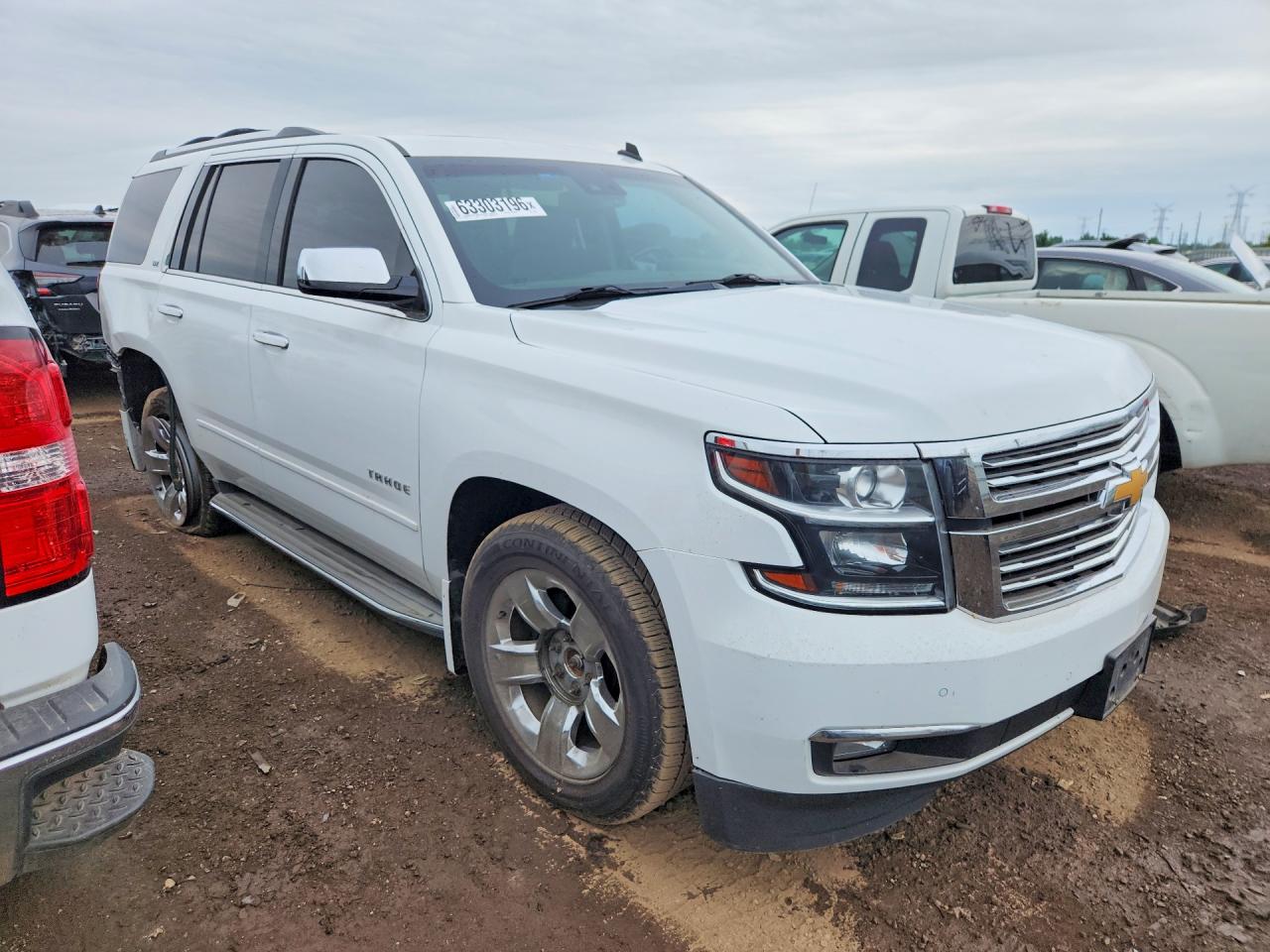 2015 Chevrolet Tahoe K1500 Ltz White vin: 1GNSKCKC5FR148345