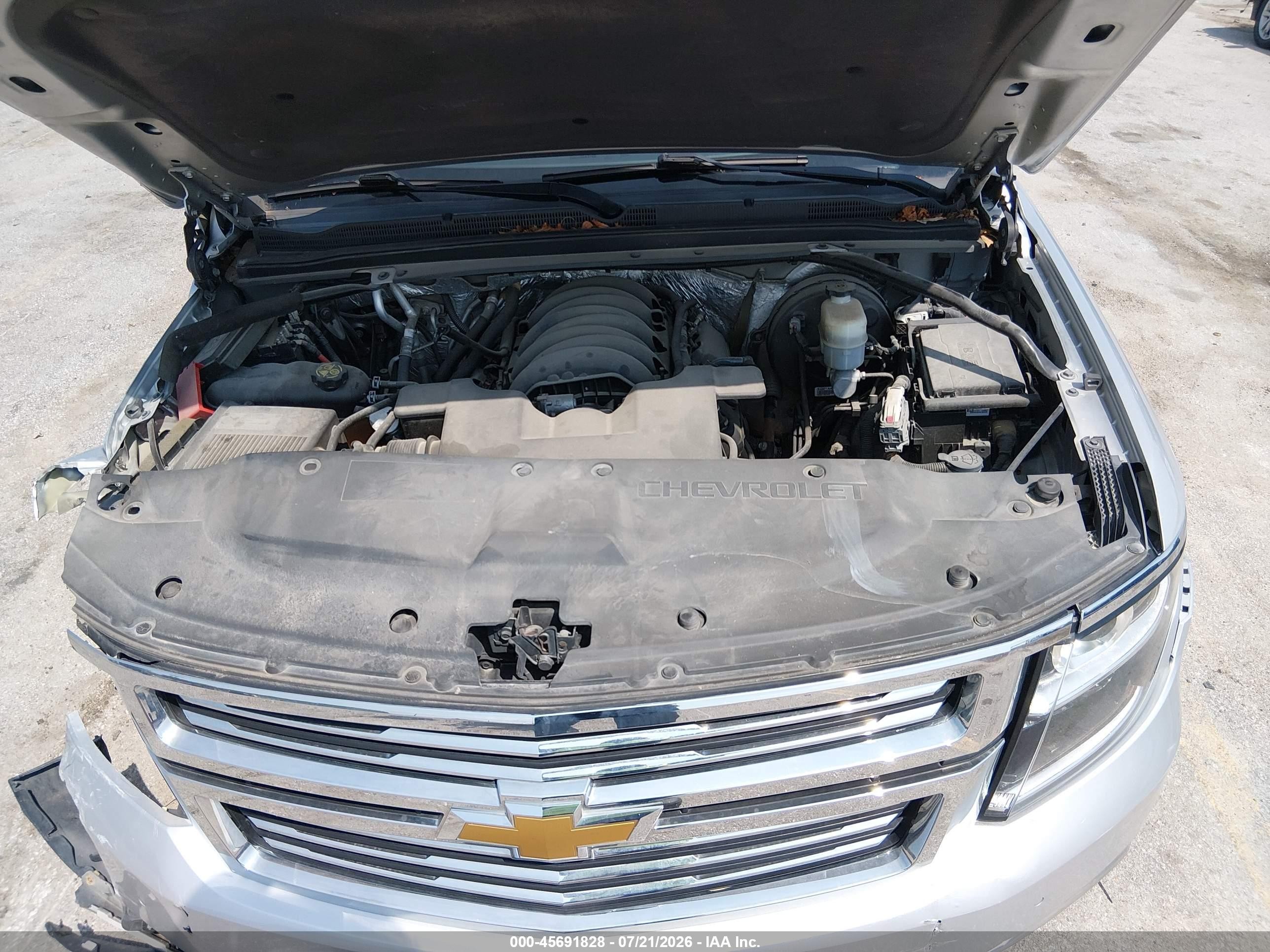 2015 Chevrolet Tahoe Ltz Silver vin: 1GNSKCKC5FR172175
